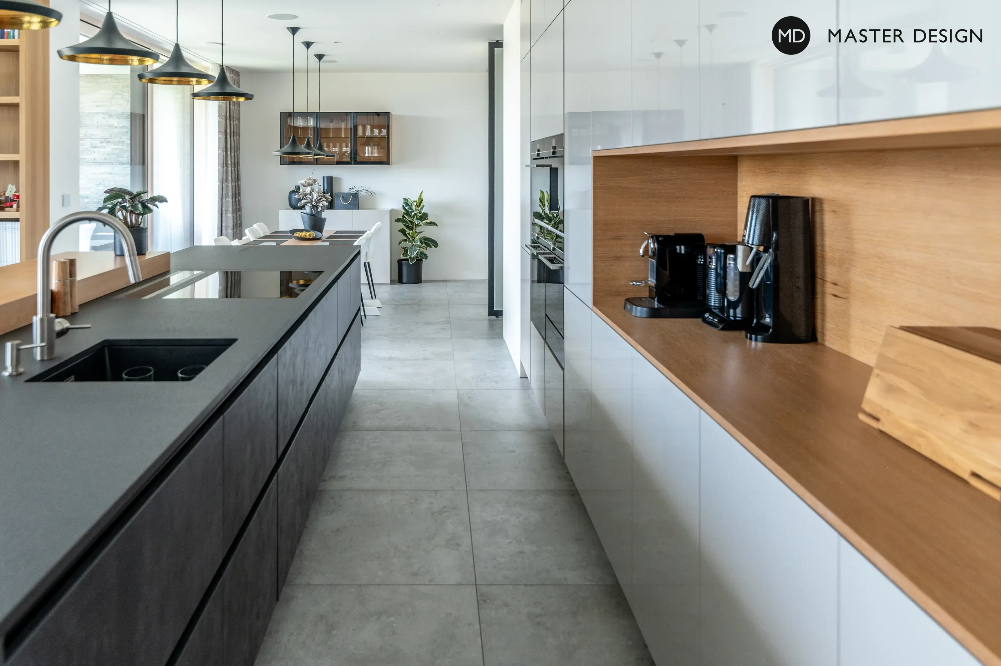 Interiér třípatrového domu s luxferovou stěnouPraha - vizualizace6 Interiér třípatrového domu s luxferovou stěnouPraha - vizualizace6