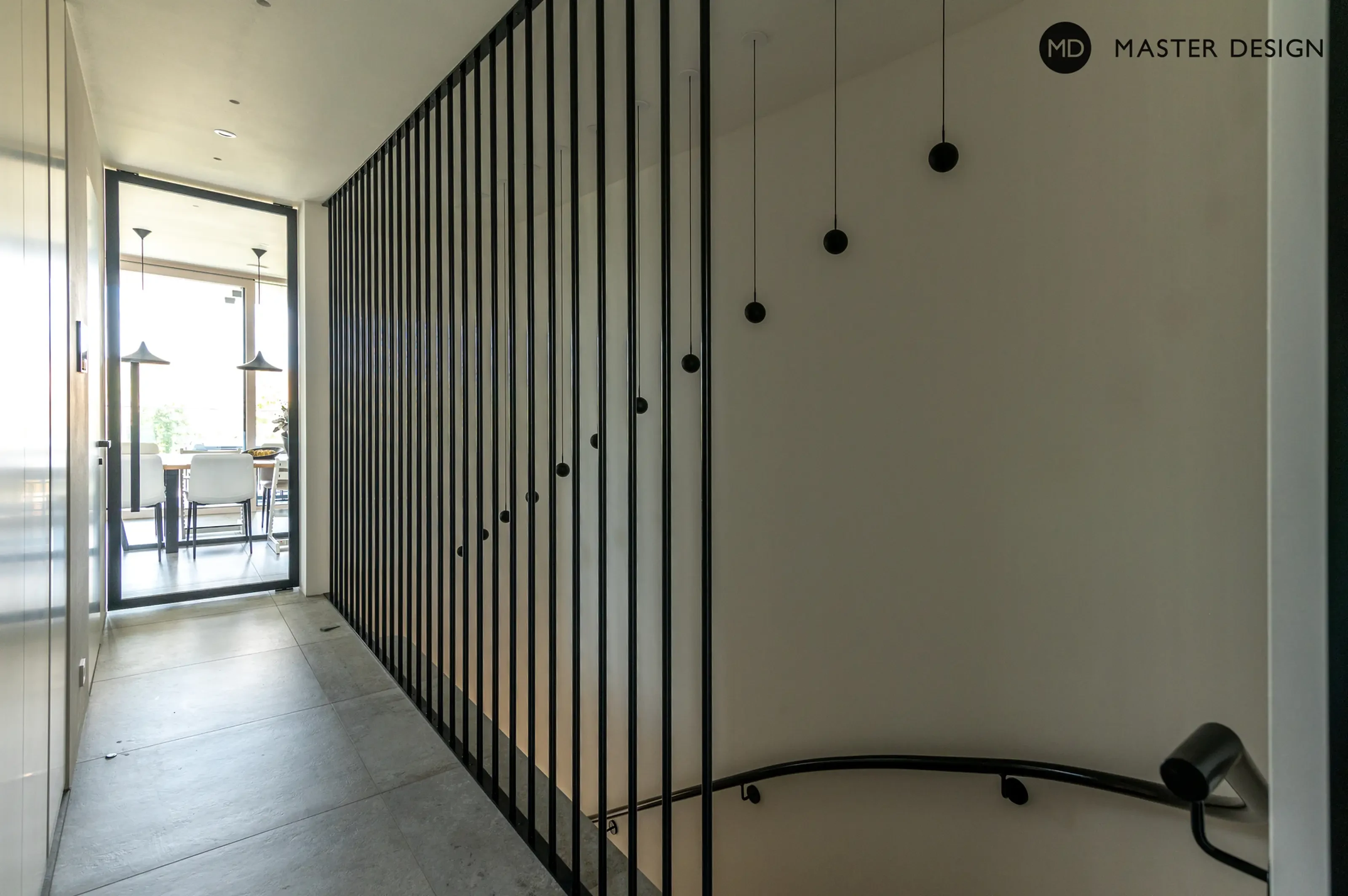 Interiér třípatrového domu s luxferovou stěnouPraha - vizualizace9 Interiér třípatrového domu s luxferovou stěnouPraha - vizualizace9