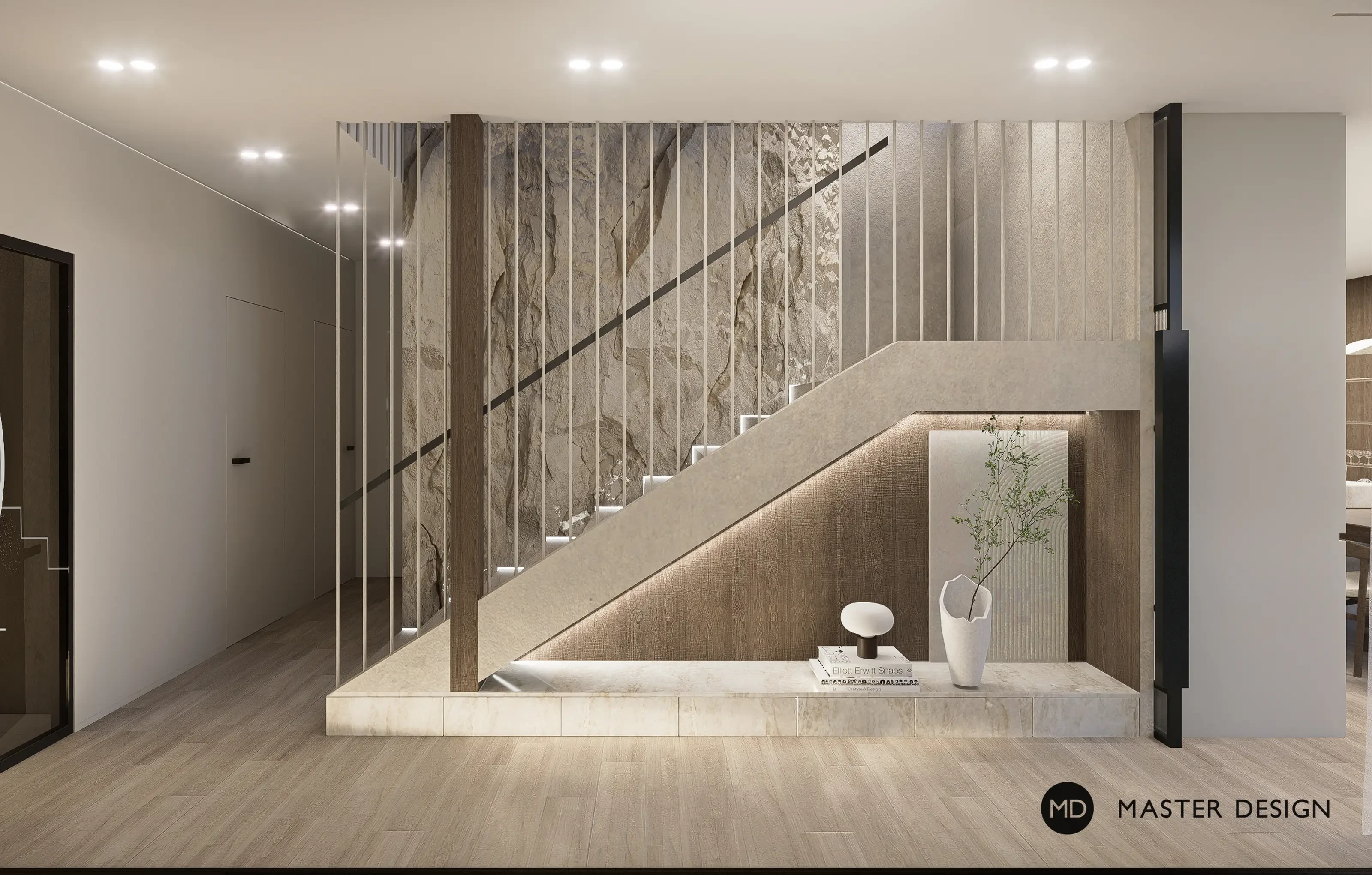 Interiér s velkým prosklením v minimalistickém duchuPraha - vizualizace5 Interiér s velkým prosklením v minimalistickém duchuPraha - vizualizace5