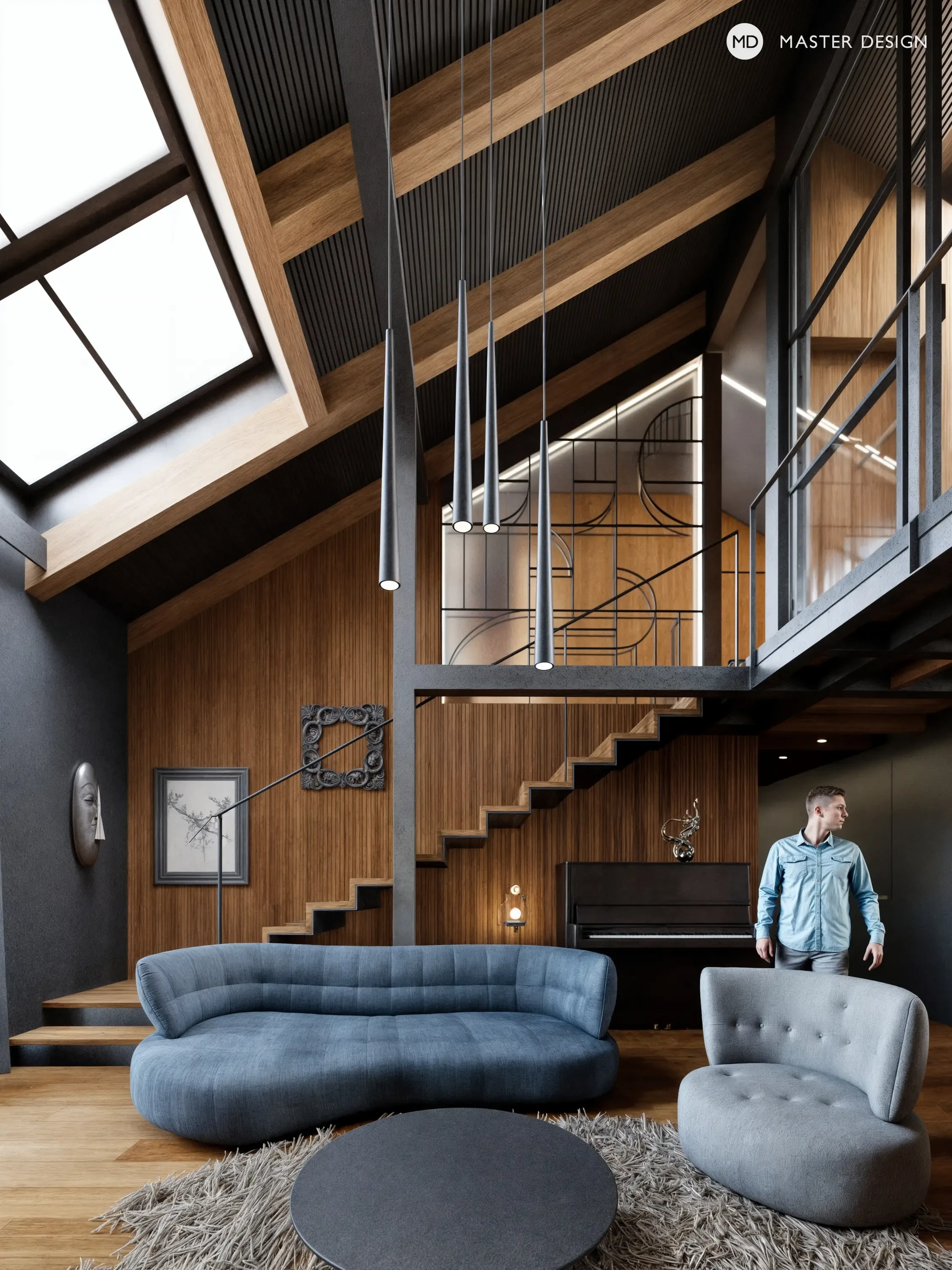 Gentleman's attic apartmentOstrava - visualisation3