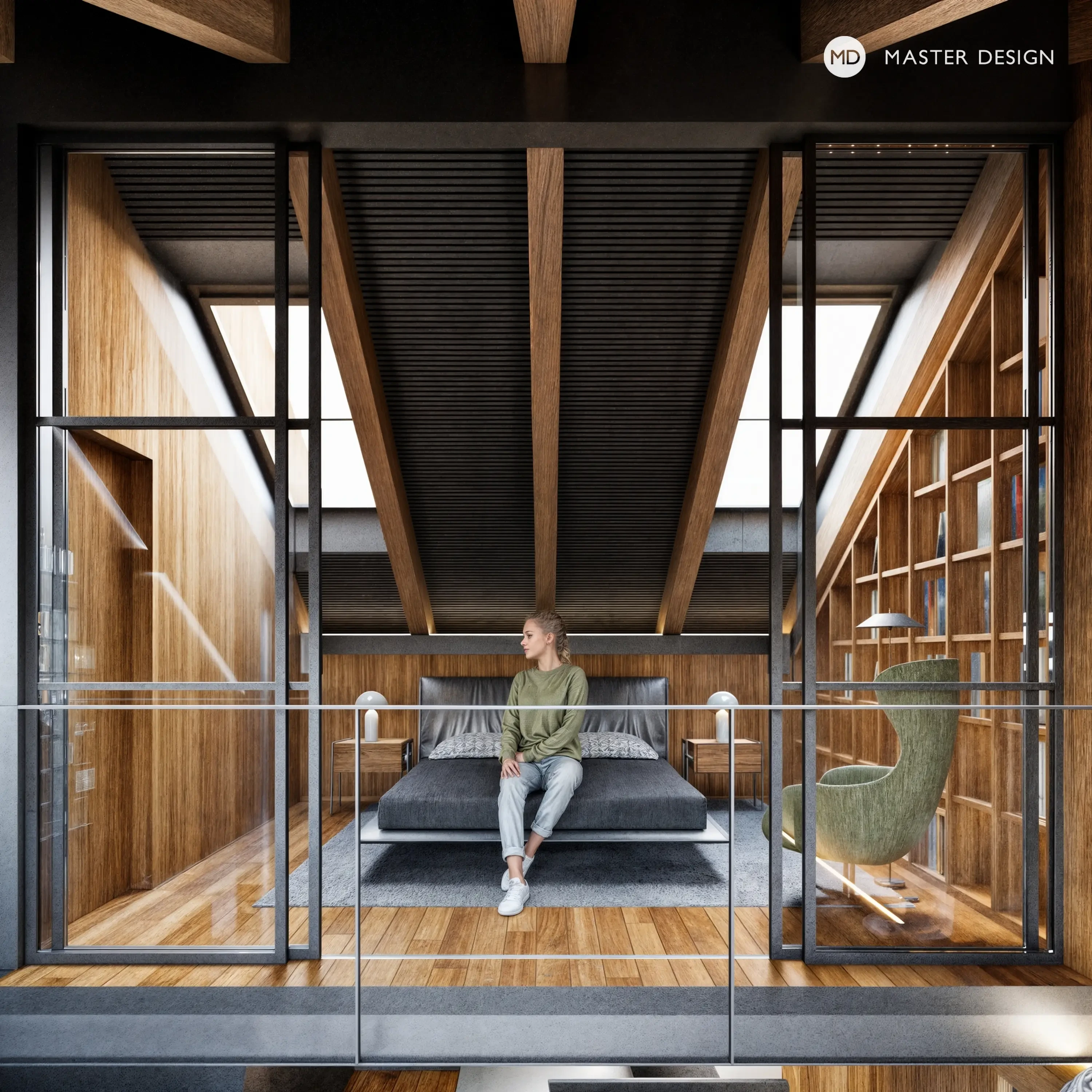 Gentleman's attic apartmentOstrava - visualisation5