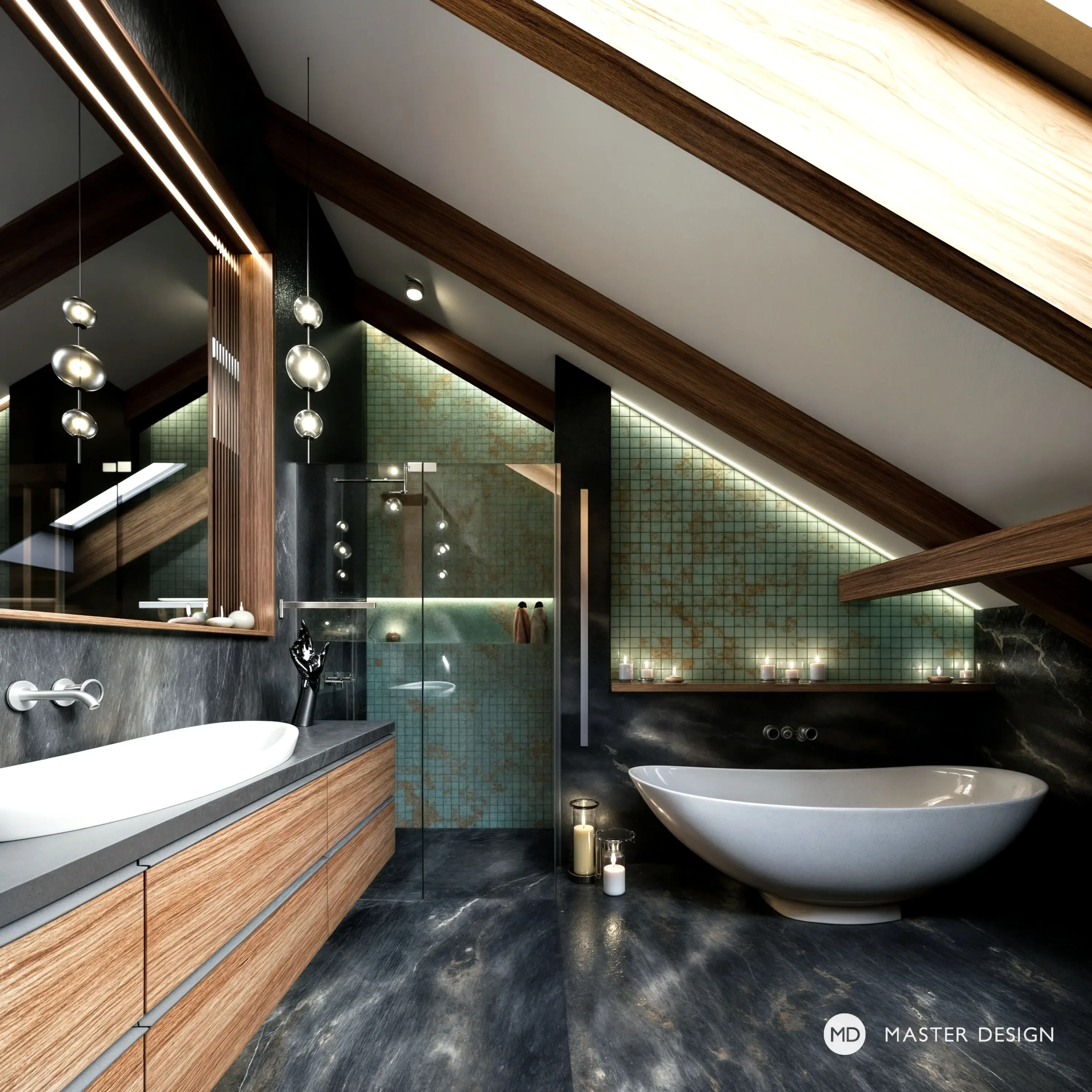Gentleman's attic apartmentOstrava - visualisation8