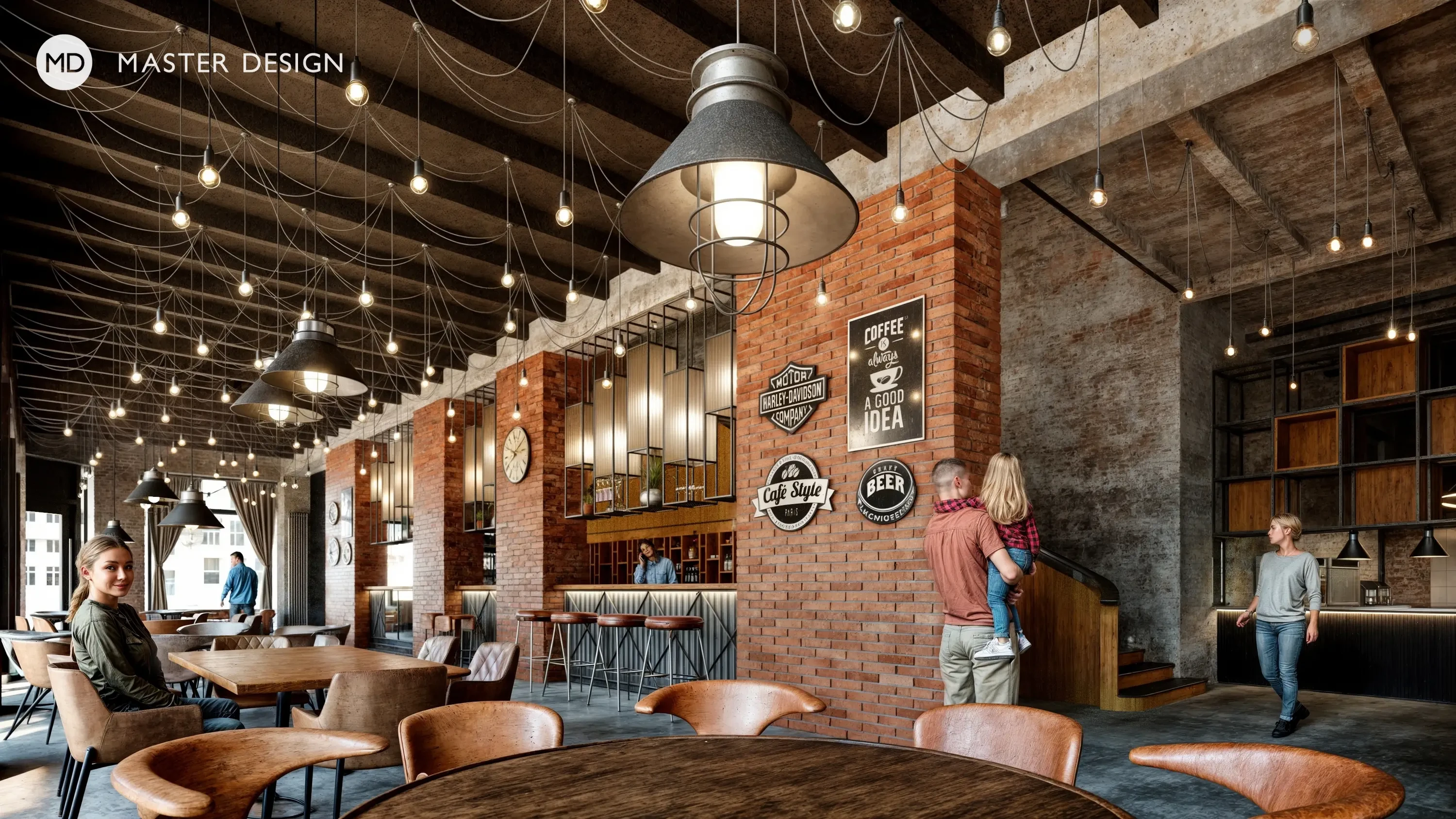 Industriální restaurace - Ostrava - hlavní vizualizace