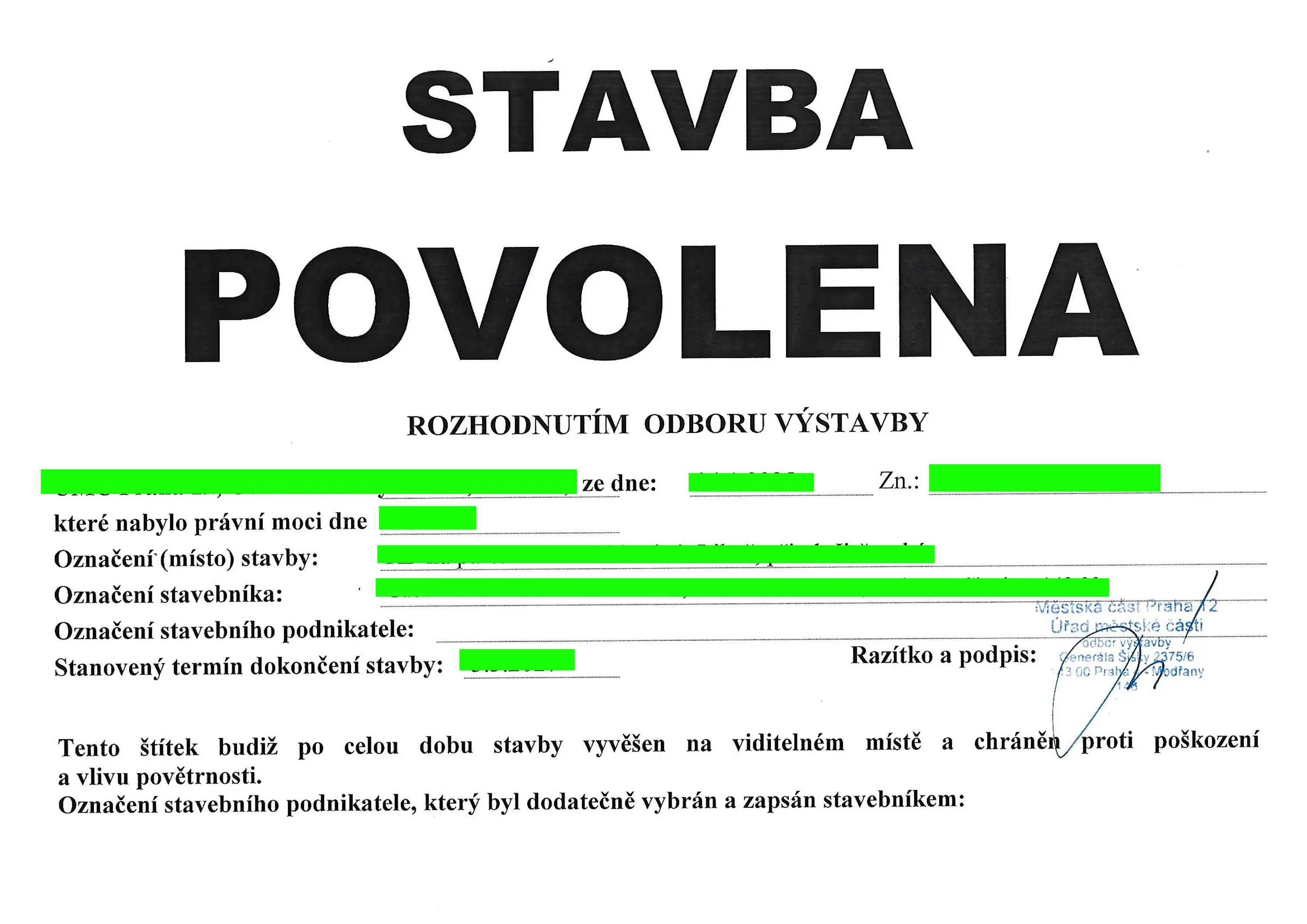 Jak probíhá proces povolování stavby a jak dlouho trvá vydání stavebního povolení? - preview