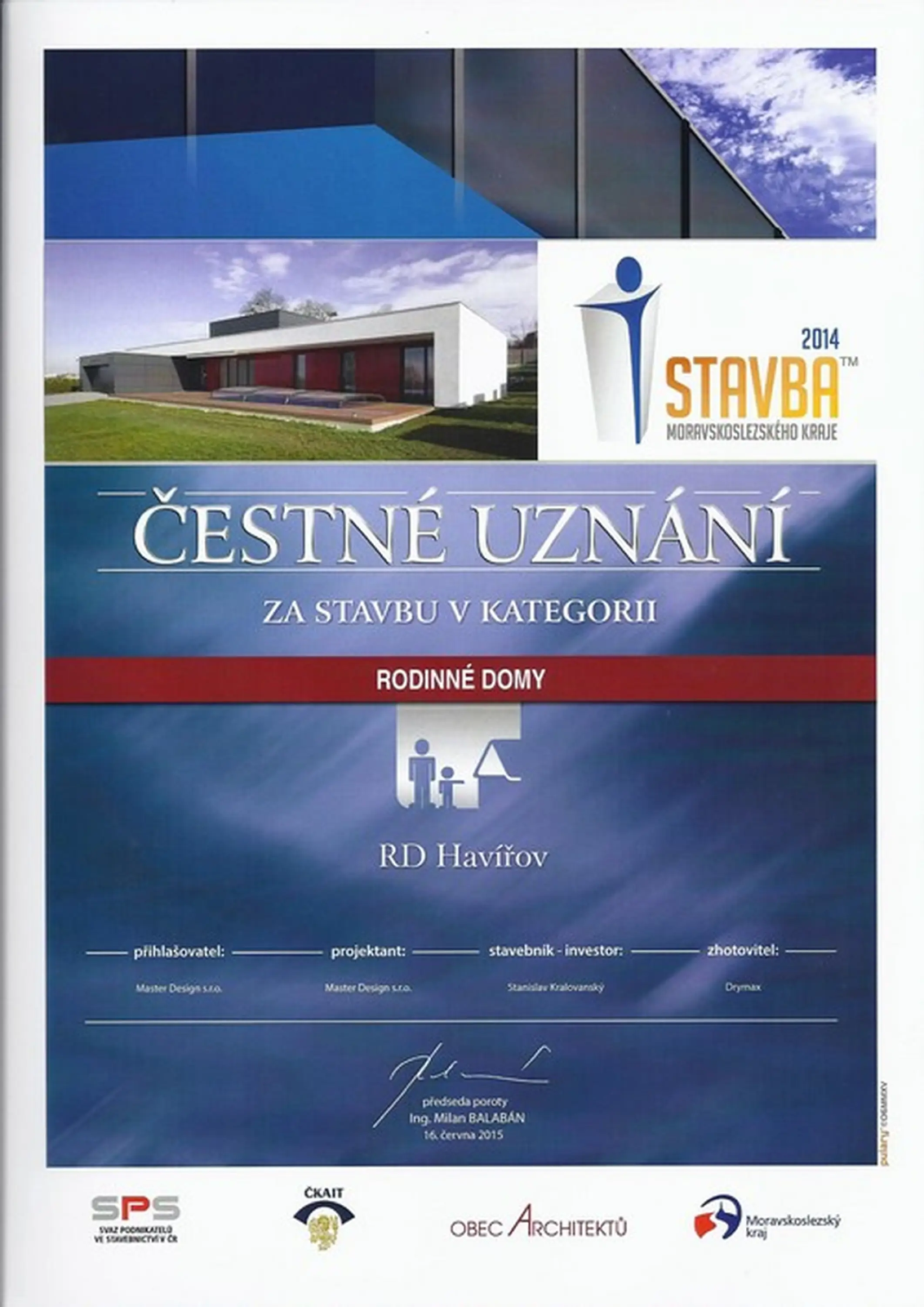 Stavba Moravskoslezského kraje 2014