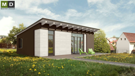 Malá dřevostavba bungalovu pro samotný pár - Opava - hlavní vizualizace