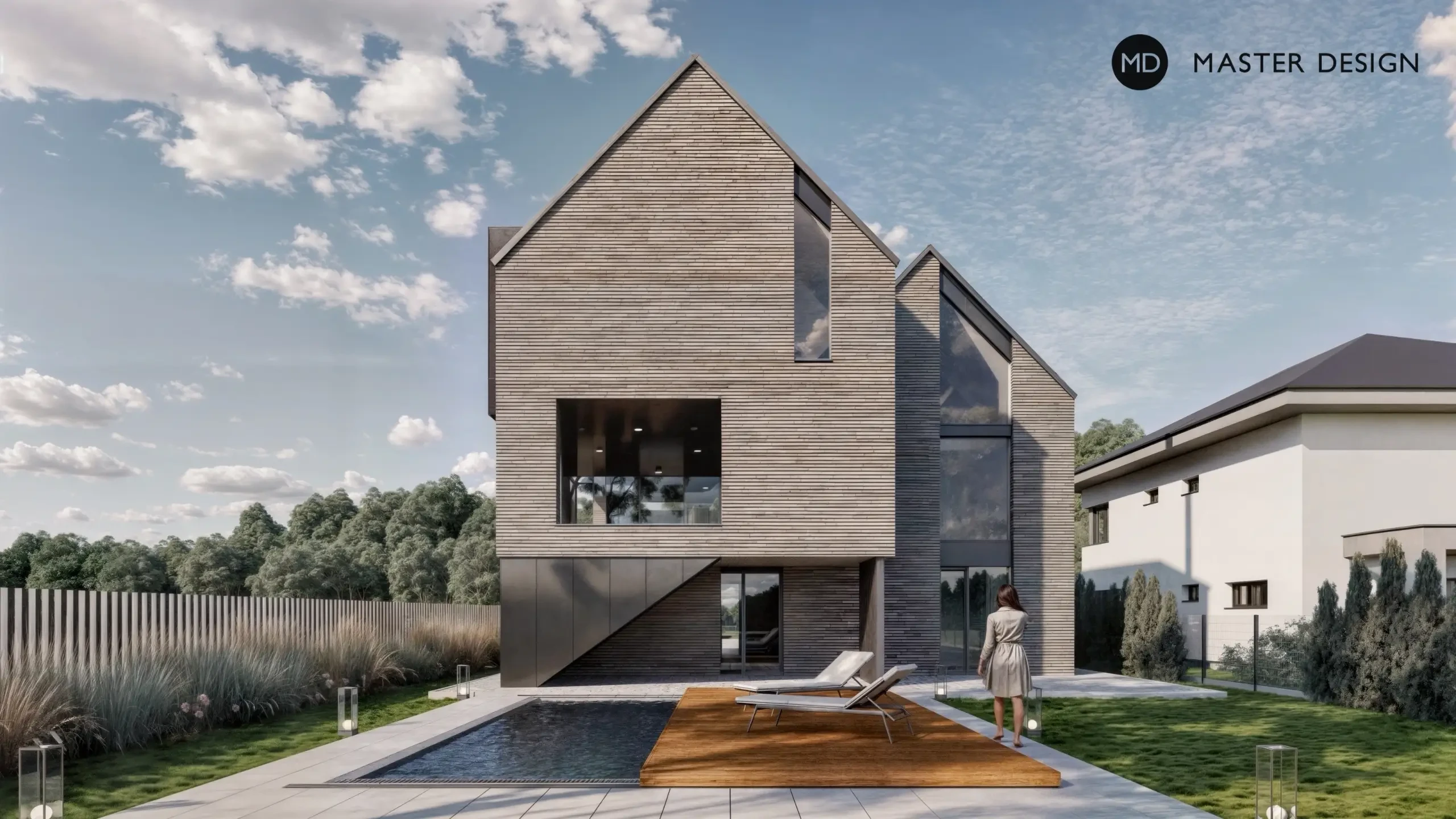 Moderní anglická vila s výhledem na zámekHradec nad Moravicí - vizualizace2