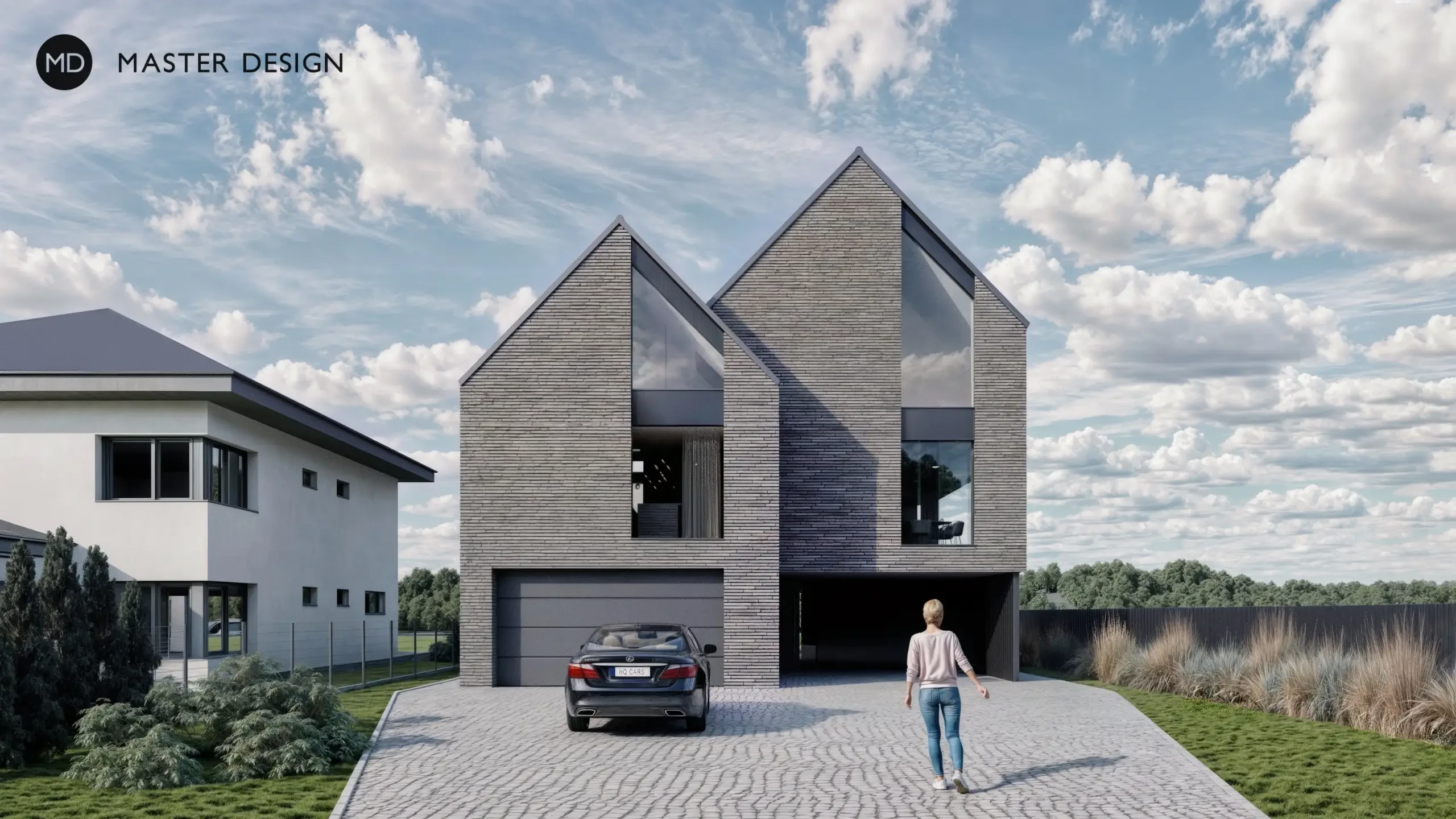 Moderní anglická vila s výhledem na zámekHradec nad Moravicí - vizualizace3