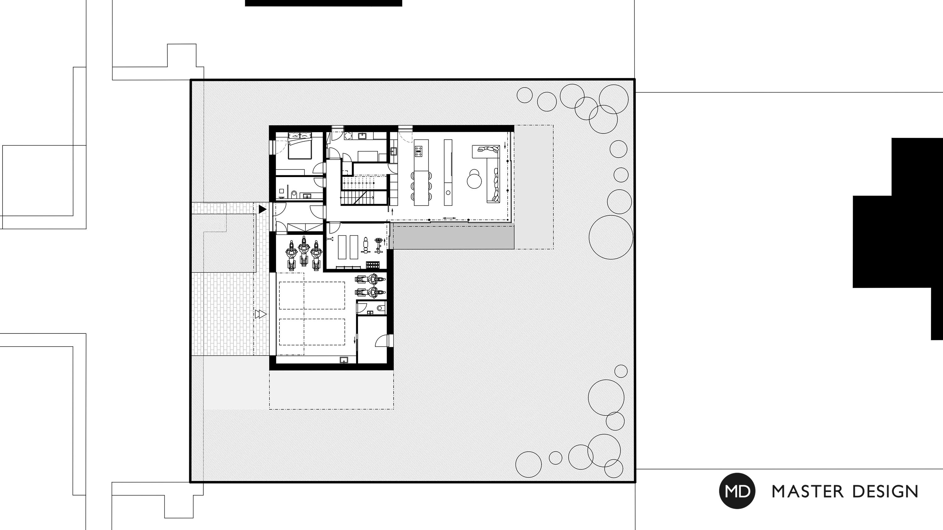 Minimalistický moderní dům s pultovou střechouKřenice - vizualizace3 Minimalistický moderní dům s pultovou střechouKřenice - vizualizace3