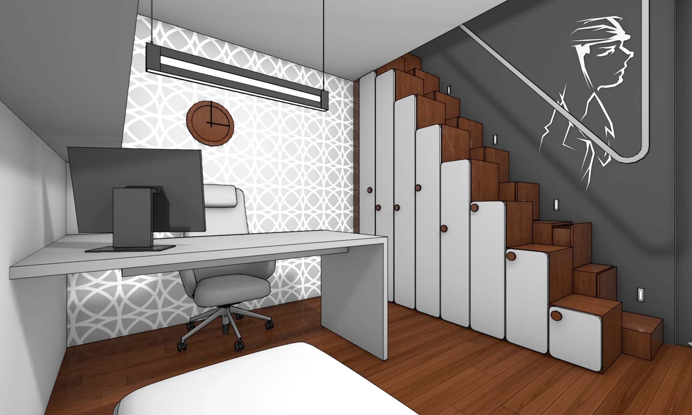Family house interiorPraha Hořovice - visualisation15 Family house interiorPraha Hořovice - visualisation15