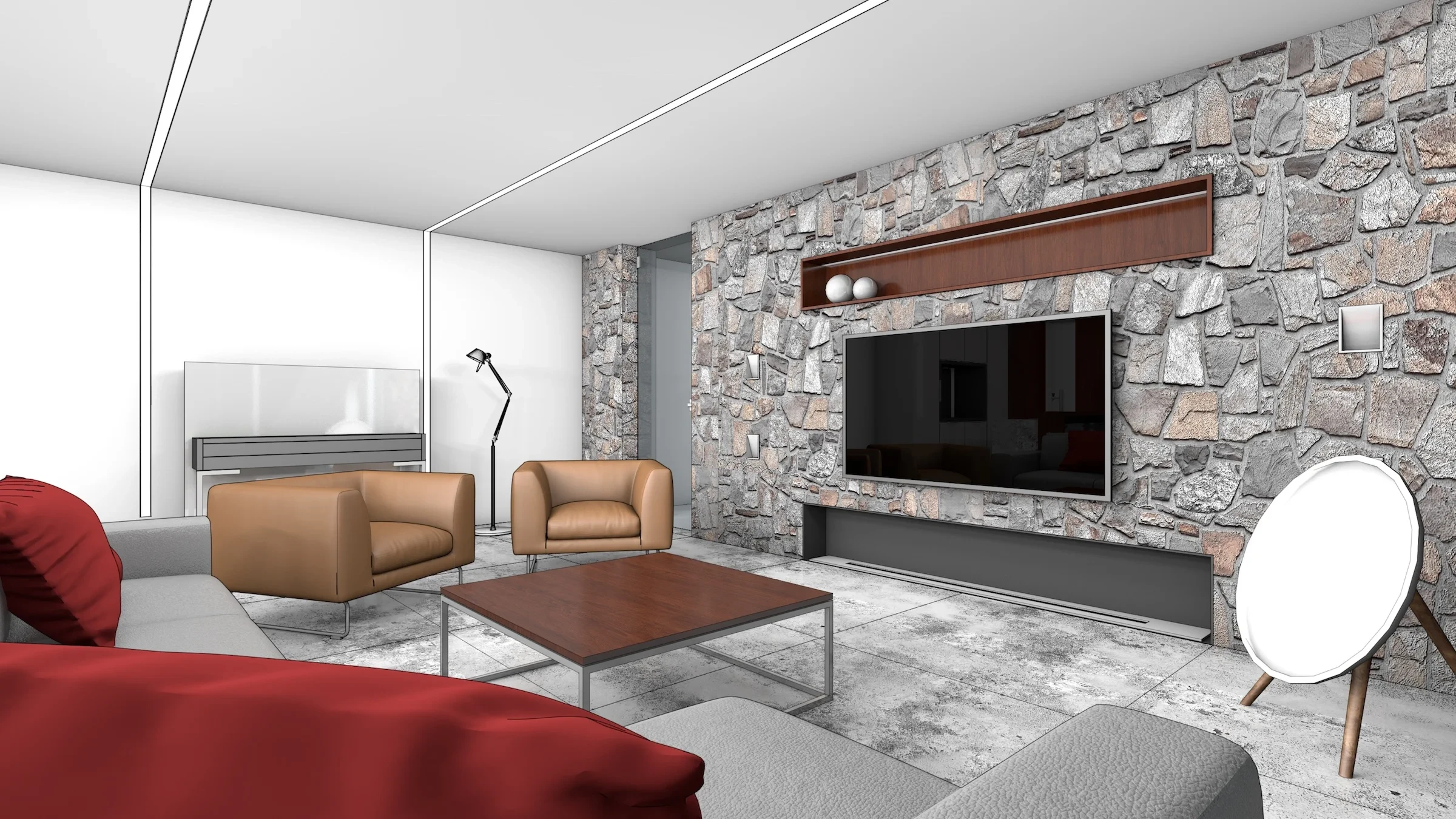 Family house interiorPraha Hořovice - visualisation16 Family house interiorPraha Hořovice - visualisation16