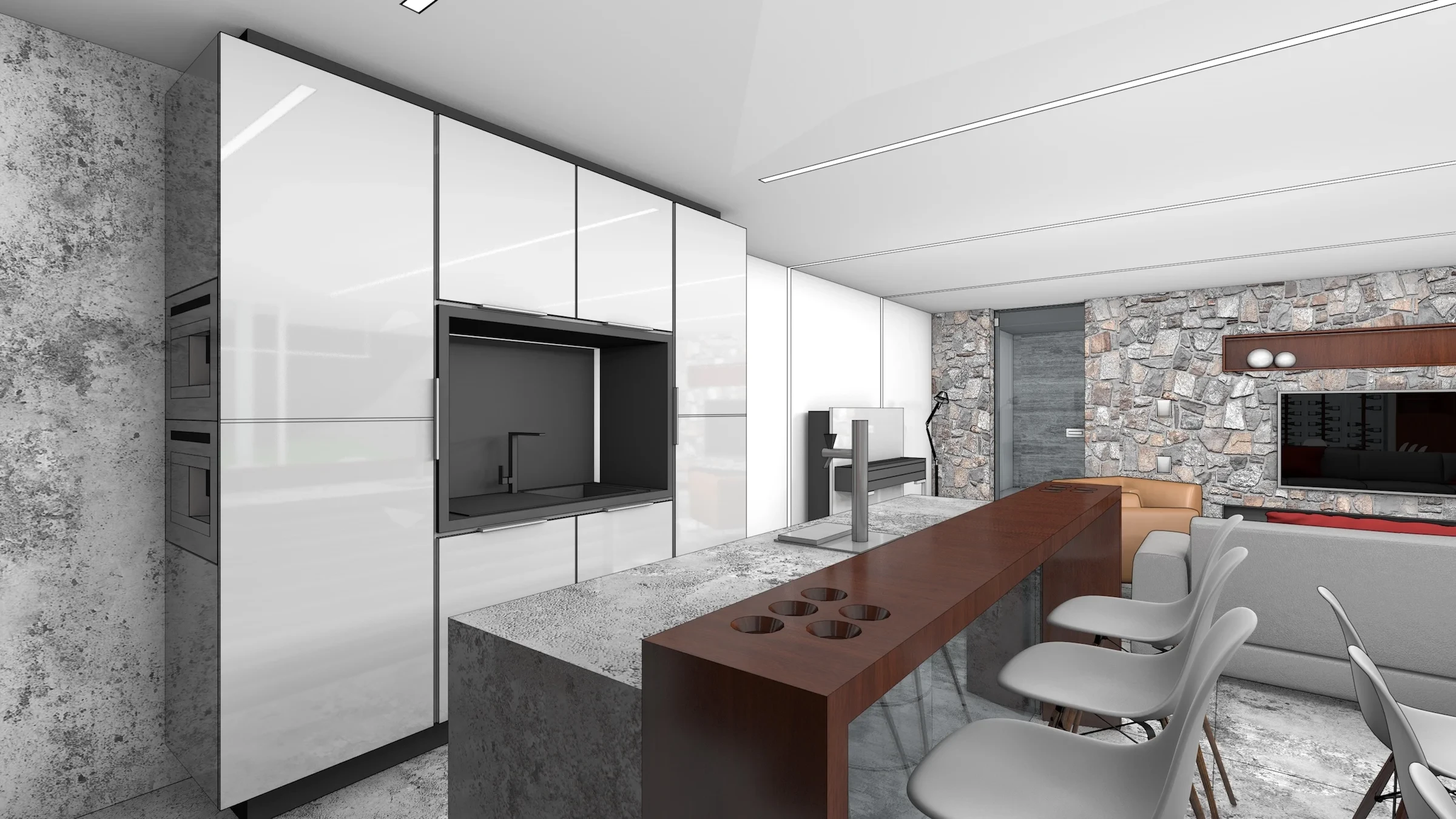 Family house interiorPraha Hořovice - visualisation17 Family house interiorPraha Hořovice - visualisation17
