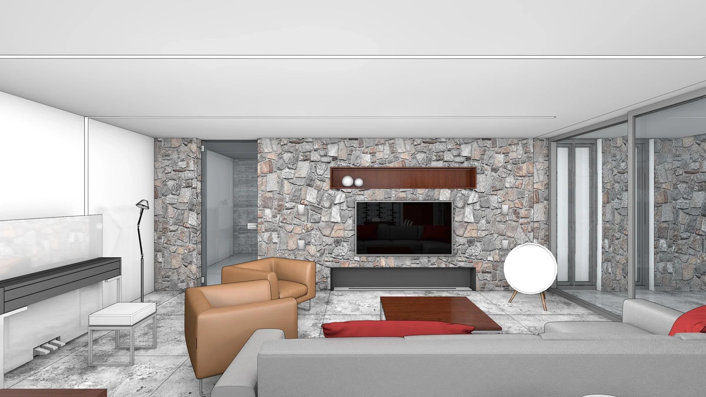 Family house interiorPraha Hořovice - visualisation19 Family house interiorPraha Hořovice - visualisation19