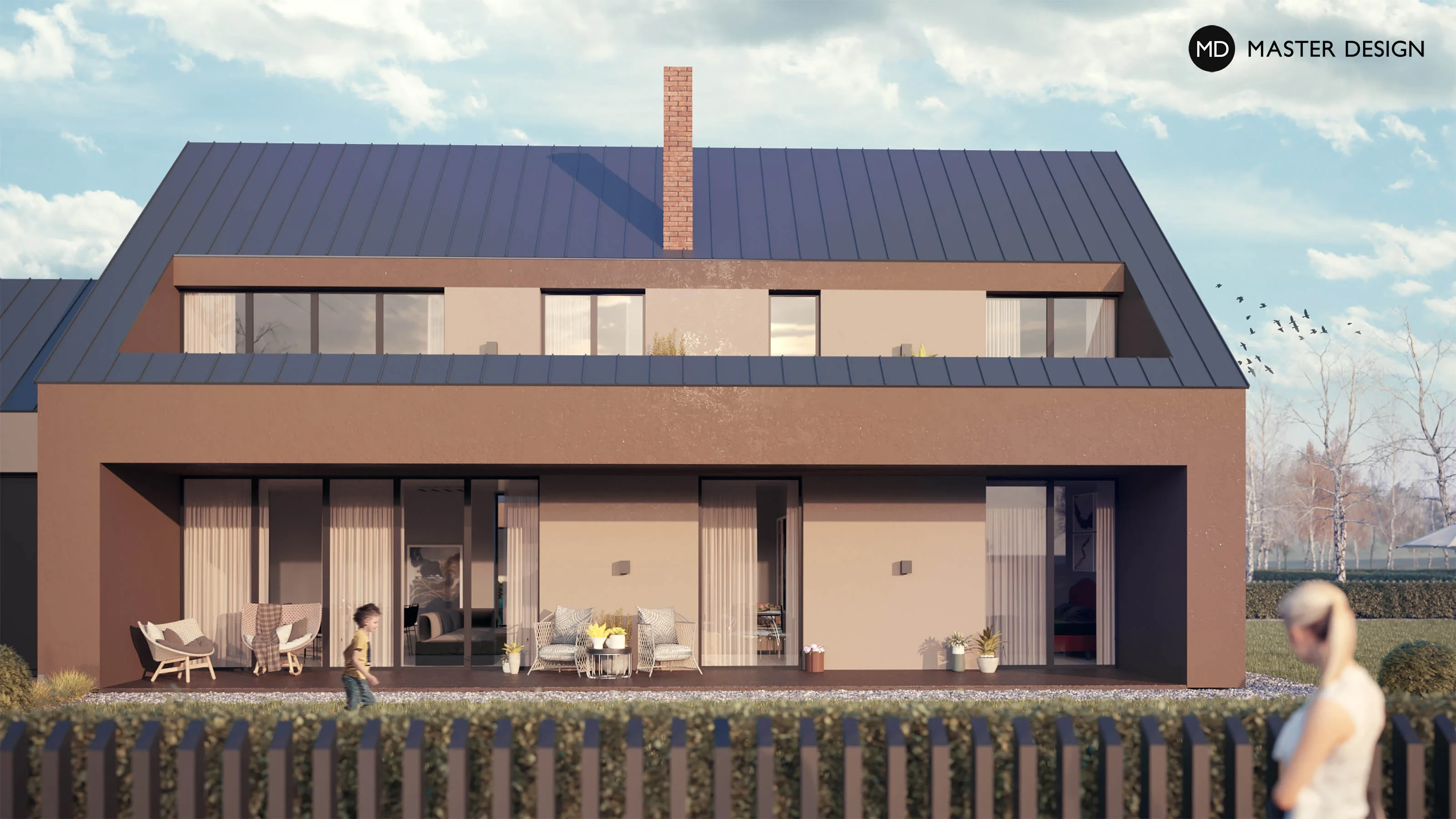 Developerský projekt venkovských domů u vodní nádrže SlapyZvírotice - vizualizace2