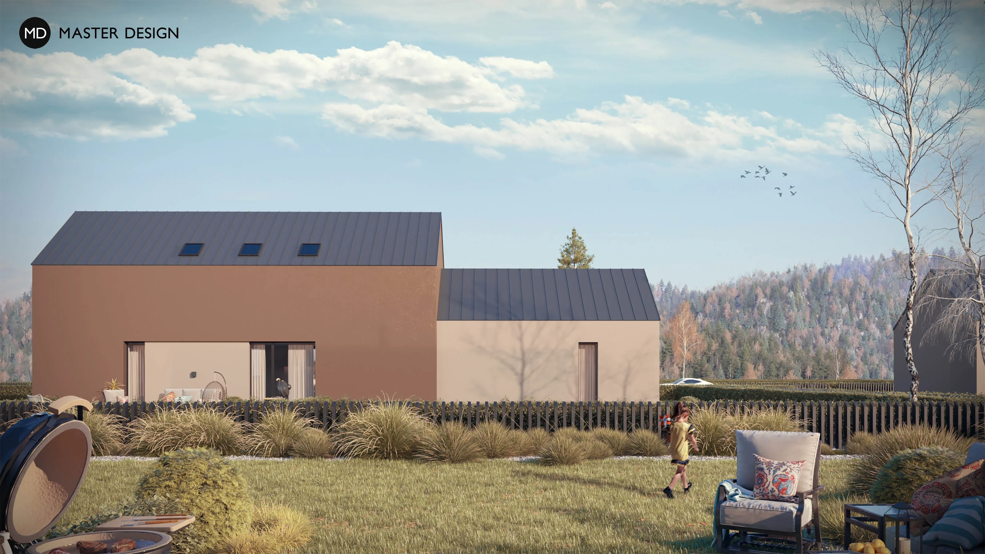 Developerský projekt venkovských domů u vodní nádrže SlapyZvírotice - vizualizace3