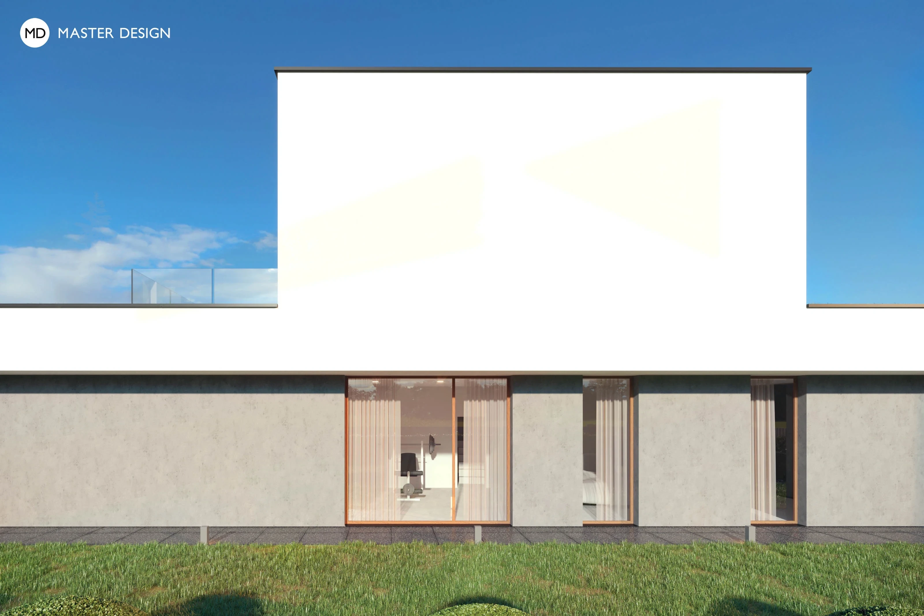 Modern House with an Oriental Layout and a Green RoofPraha - visualisation2 Modern House with an Oriental Layout and a Green RoofPraha - visualisation2