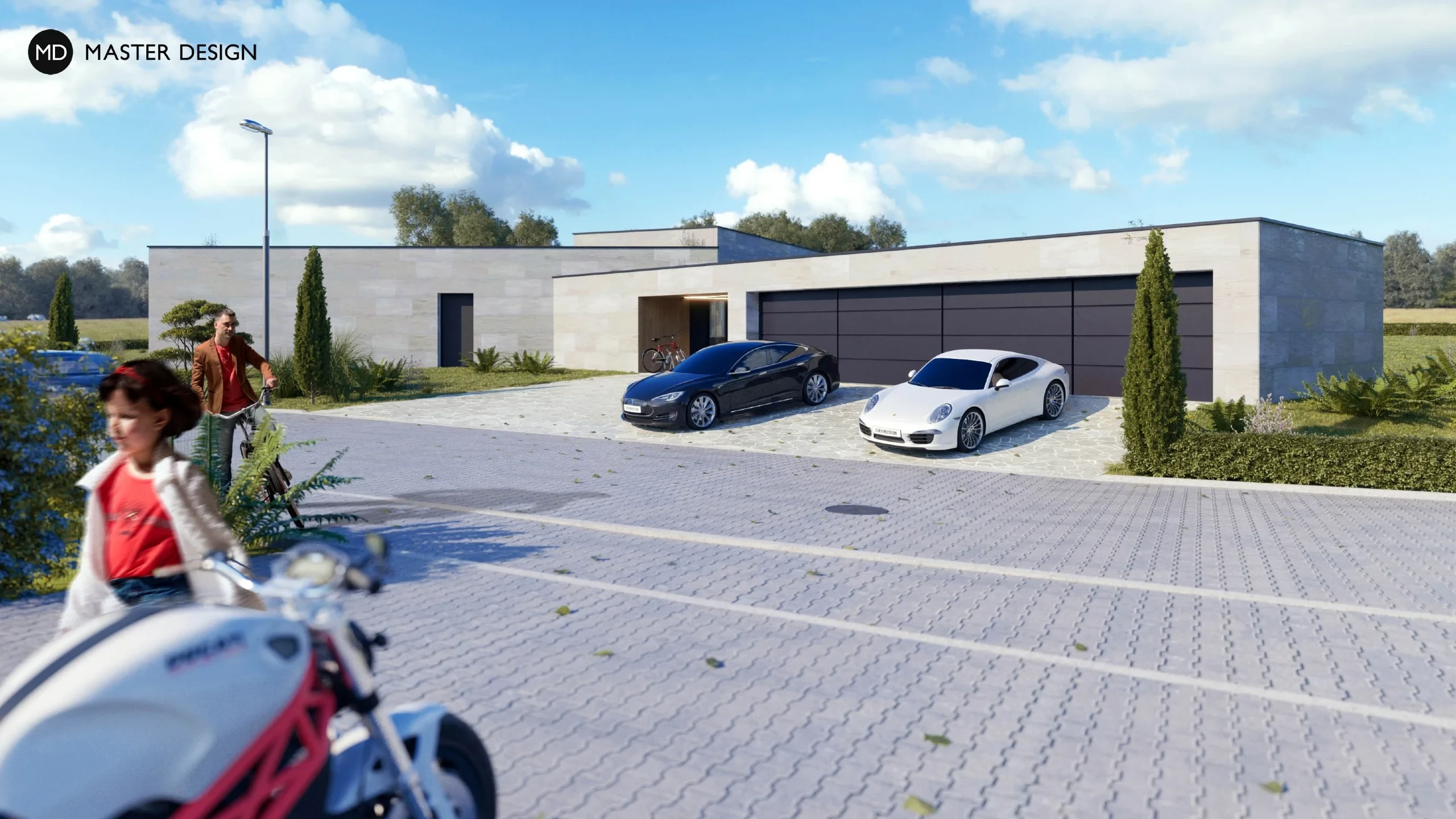 A Bungalow in the Shape of a Three-pointed StarUnhošť - visualisation3 A Bungalow in the Shape of a Three-pointed StarUnhošť - visualisation3