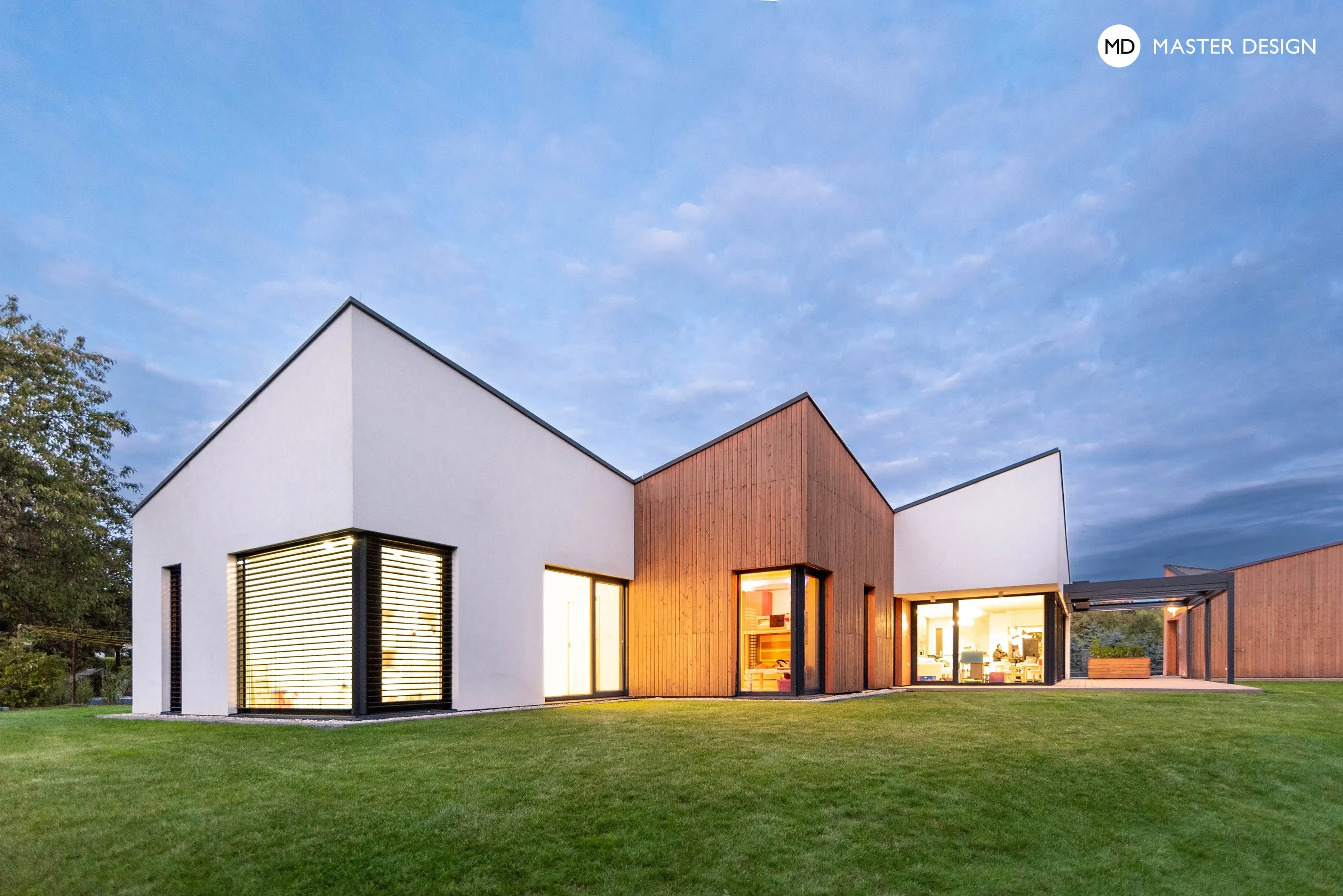 Bungalow by Forest with Wooden Cladding of the Facades - Krmelín