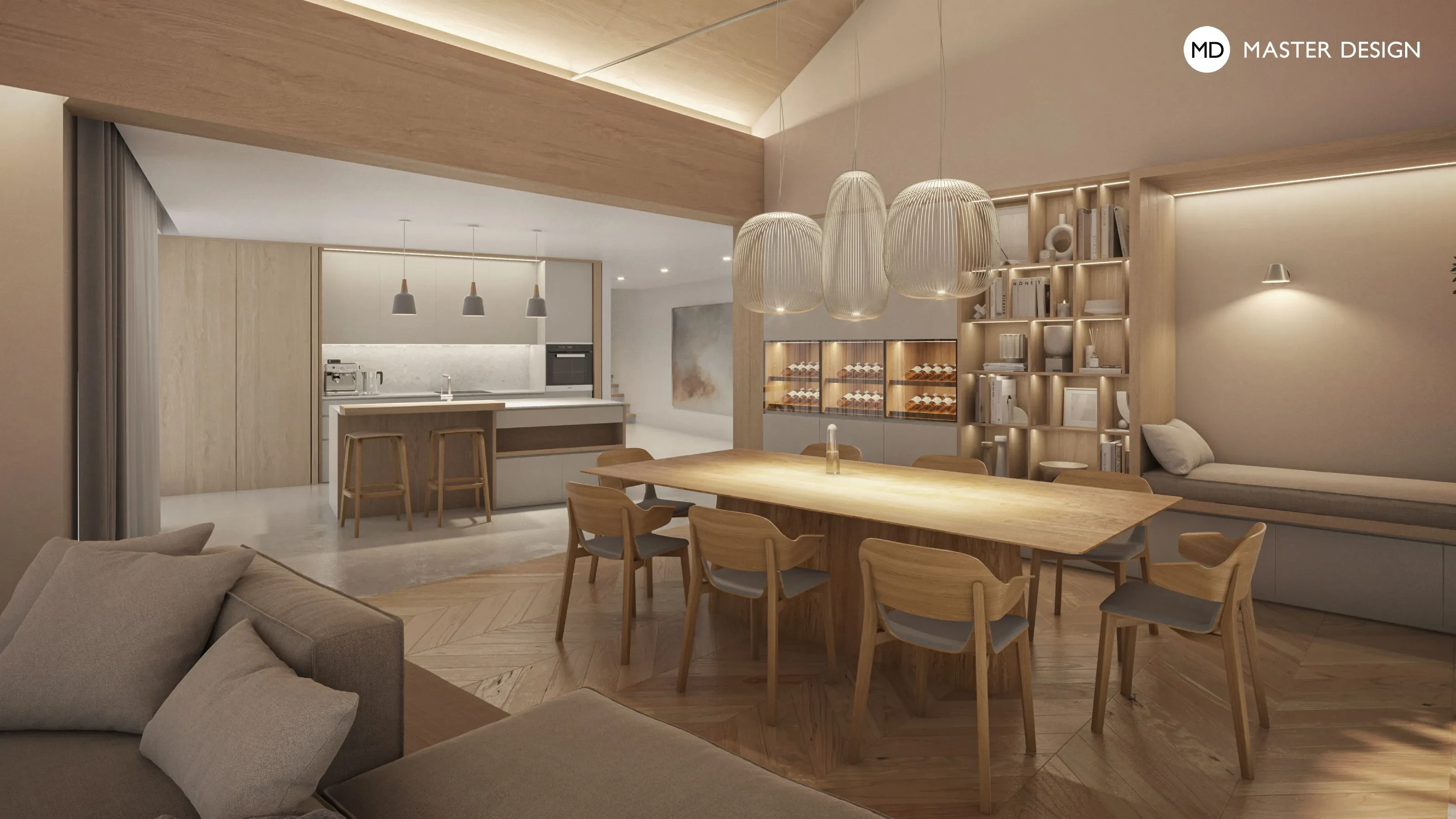 Interior of a Luxury Family House - Brozany nad Labem - visualisation 2 Interior of a Luxury Family House - Brozany nad Labem - visualisation 2