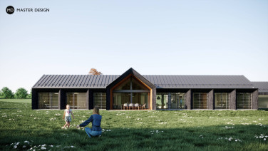 Family House with a Facade of Burned Wood - Čeladná - main visualisation