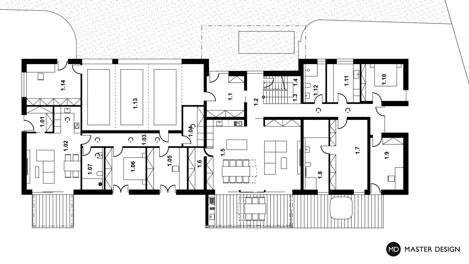 Luxusní příměstská vila s venkovní kuchyníHorní Počernice - vizualizace2 Luxusní příměstská vila s venkovní kuchyníHorní Počernice - vizualizace2