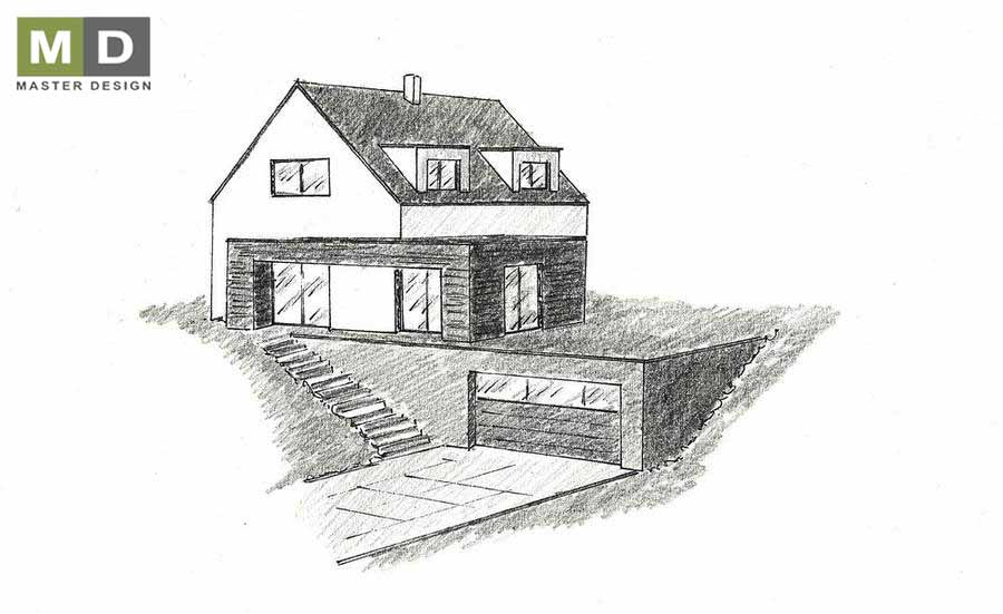 Family house in the hill - Hýskov u Berouna - main visualisation