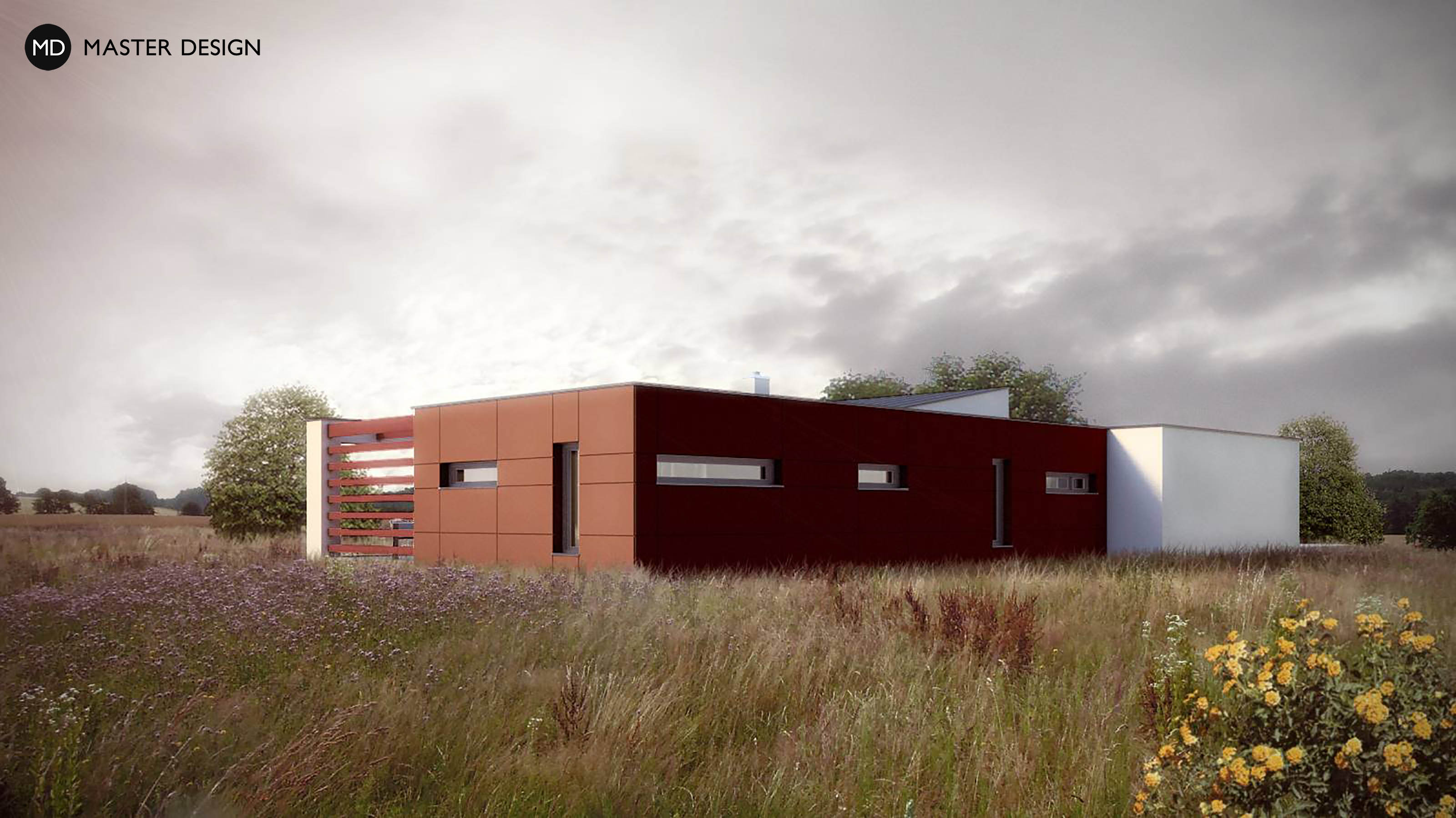 Low energy bungalow with a flat roof rackDěhylov u Ostravy - visualisation3