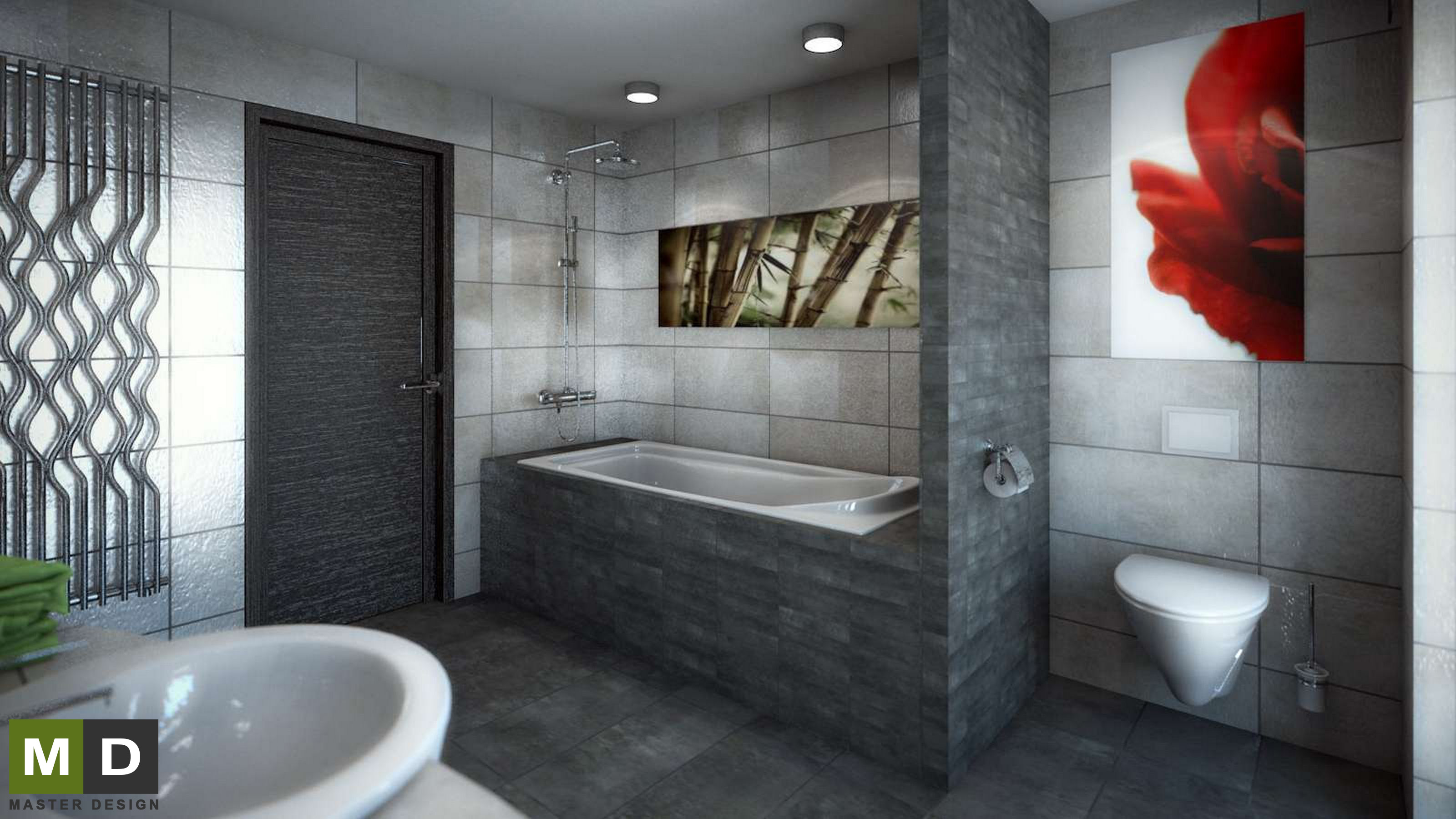 Bath interiors for family homePstruží - visualisation5