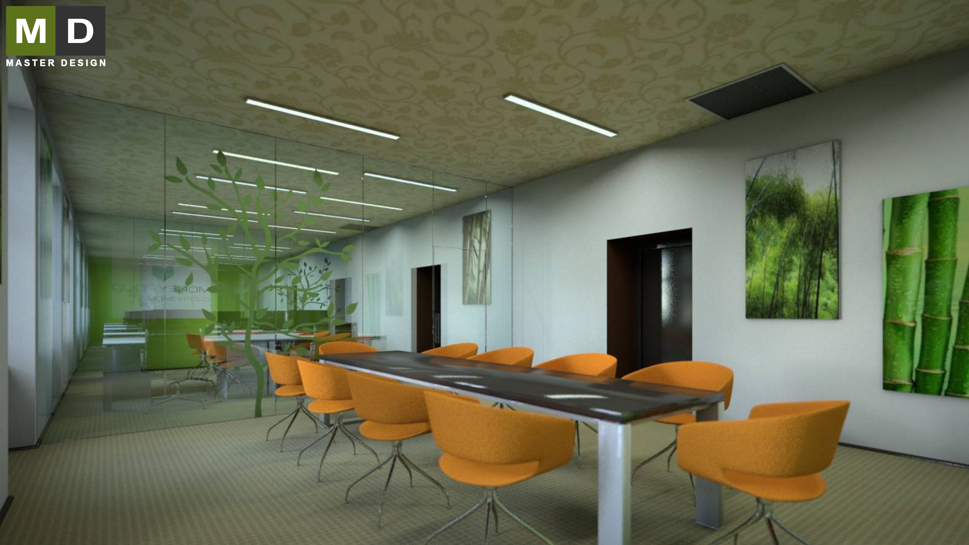 Interiéry administrativní budovy - Praha - hlavní vizualizace Interiéry administrativní budovy - Praha - hlavní vizualizace