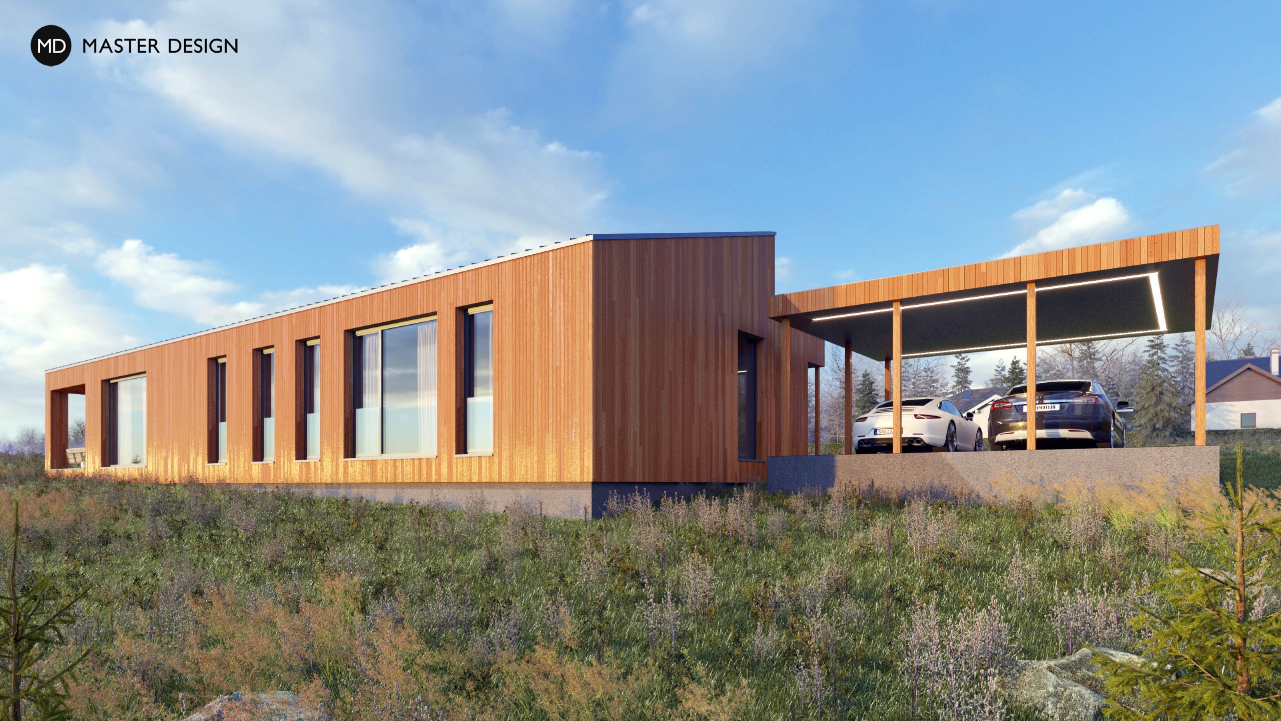 Moderní bungalov se severní orientacíKrásné Pole - vizualizace4 Moderní bungalov se severní orientacíKrásné Pole - vizualizace4