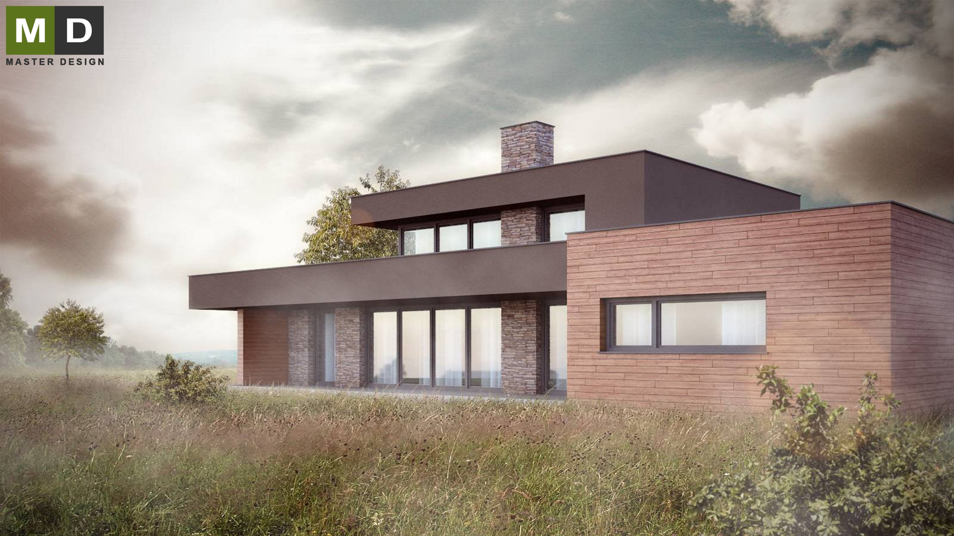 Luxury bungalow with increased living roomOsnice - visualisation3