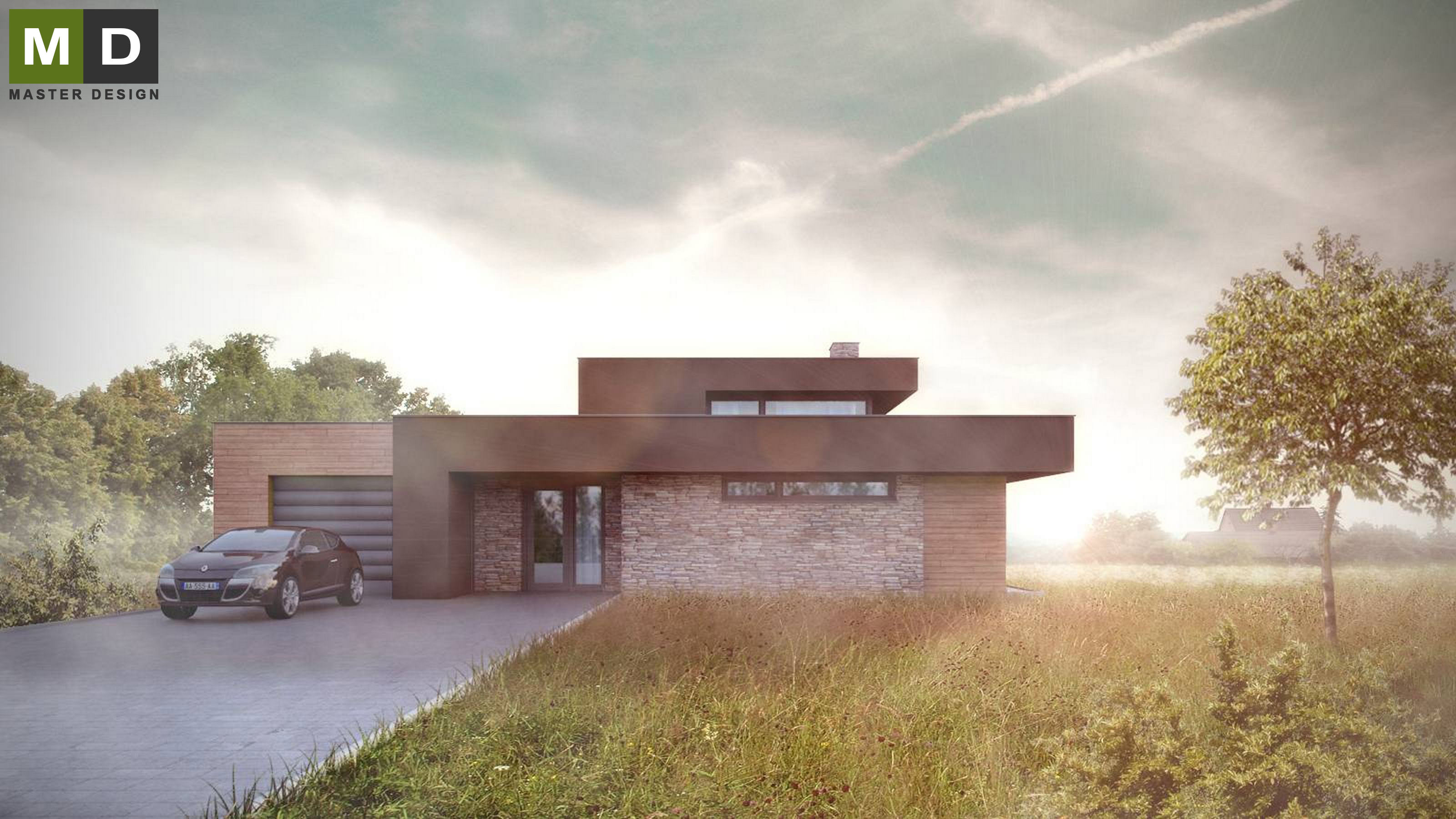 Luxury bungalow with increased living roomOsnice - visualisation4