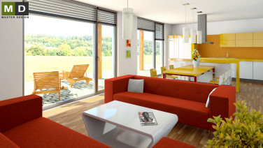 The interior of the living room - Developer ze Švýcarska - main visualisation
