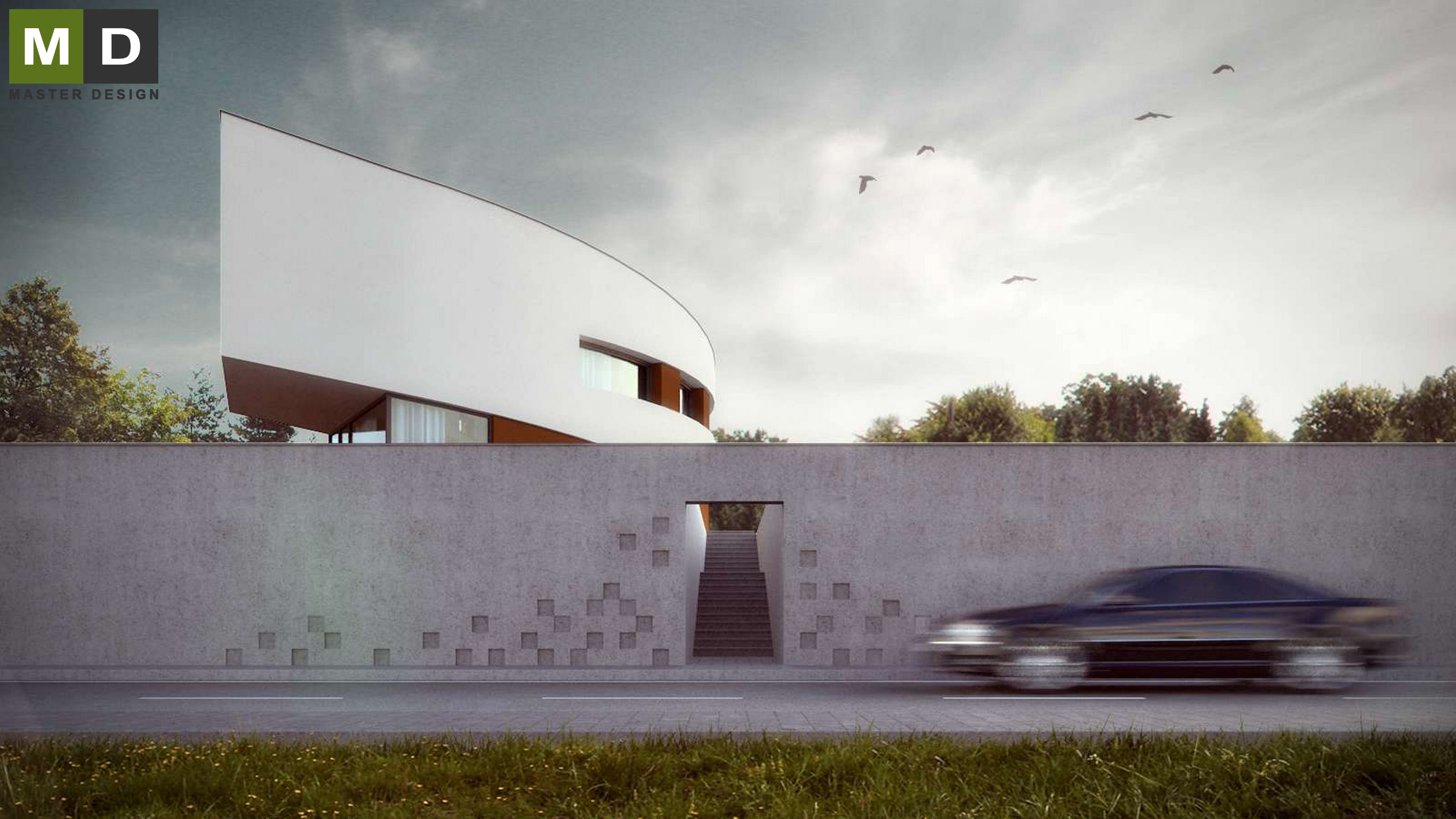 Atypical luxury villa in an arcHradec Králové - visualisation2