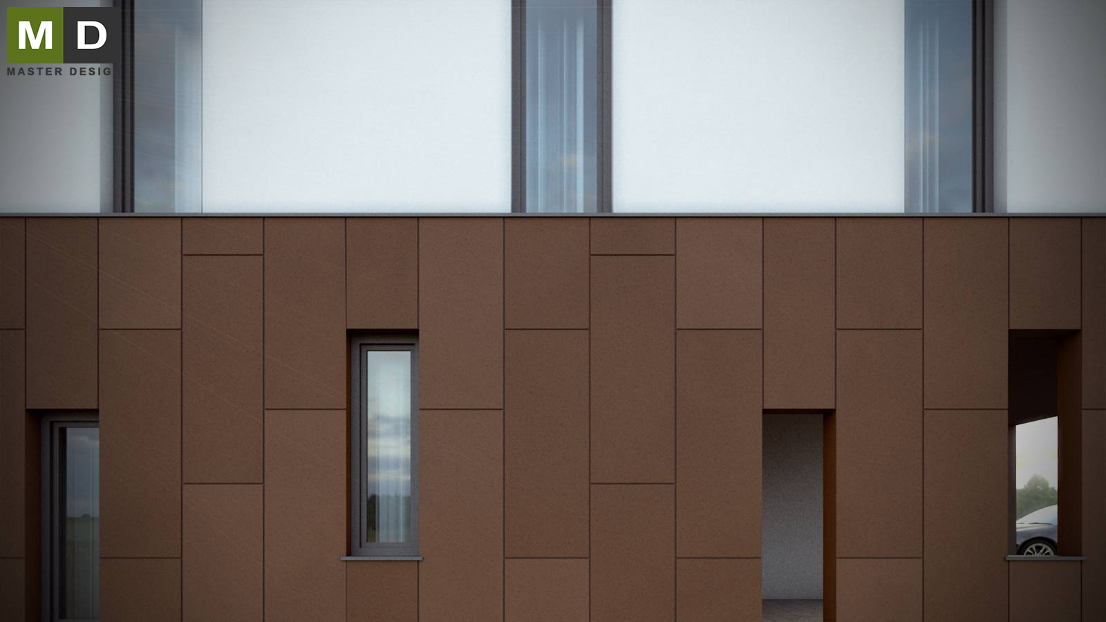 Luxury low energy house with large format tilesMalé Kyšice - visualisation5