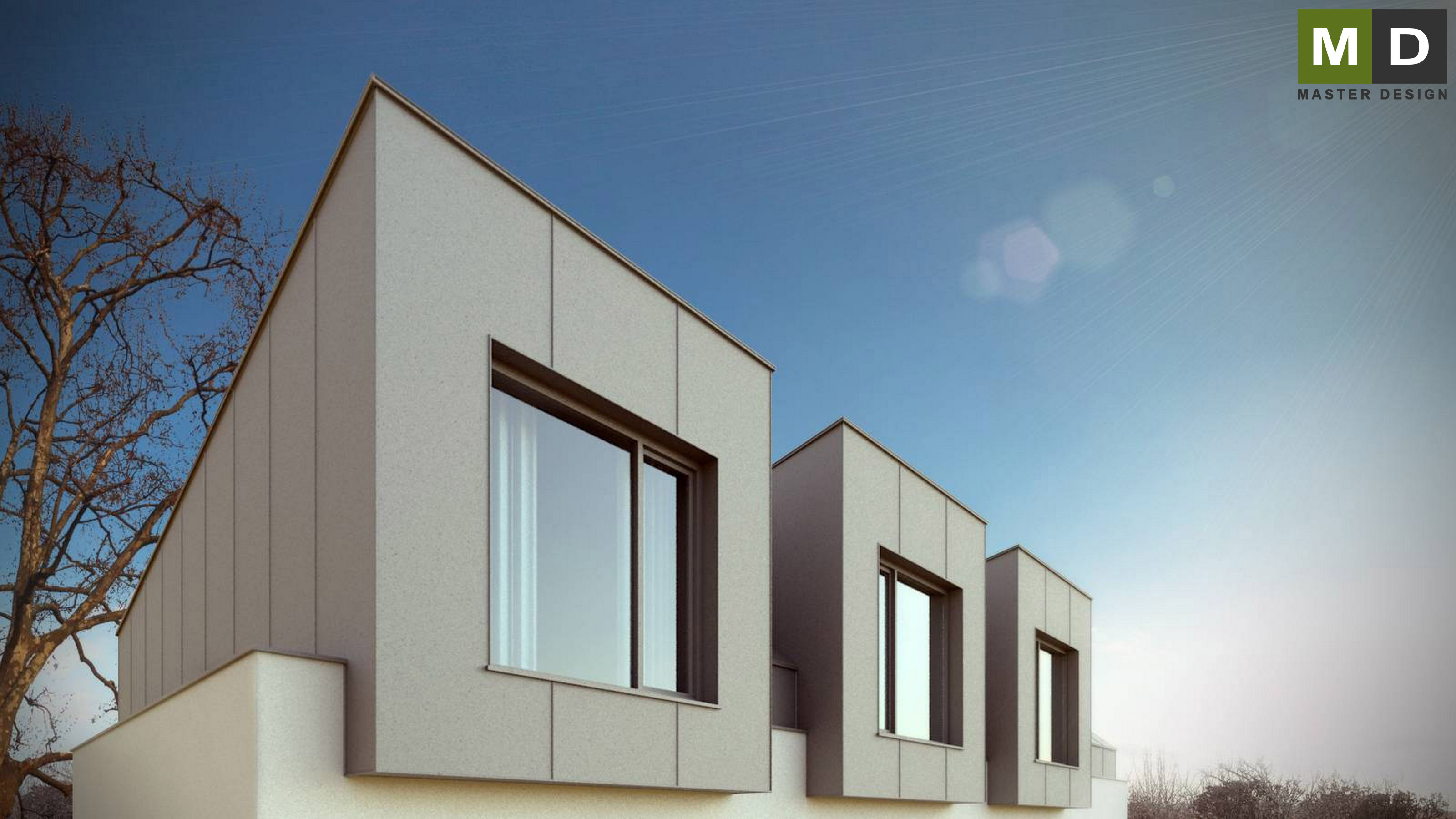 Passive house with a tin roof and facadeHluboká nad Vltavou - visualisation2 Passive house with a tin roof and facadeHluboká nad Vltavou - visualisation2