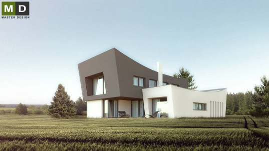 Atypický dům s prohnutou střechou - Budišovice u Ostravy - hlavní vizualizace
