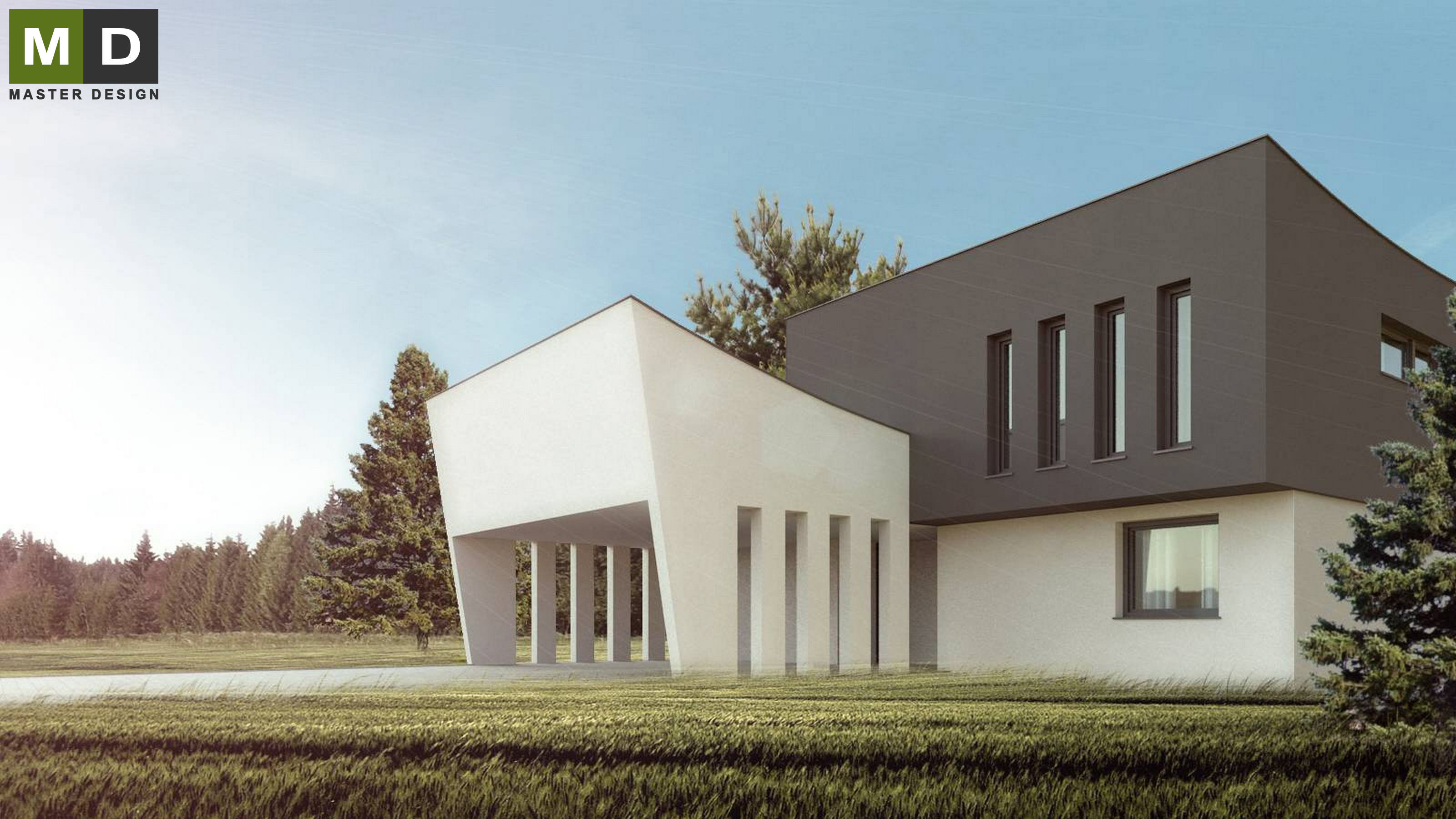 Atypický dům s prohnutou střechouBudišovice u Ostravy - vizualizace3