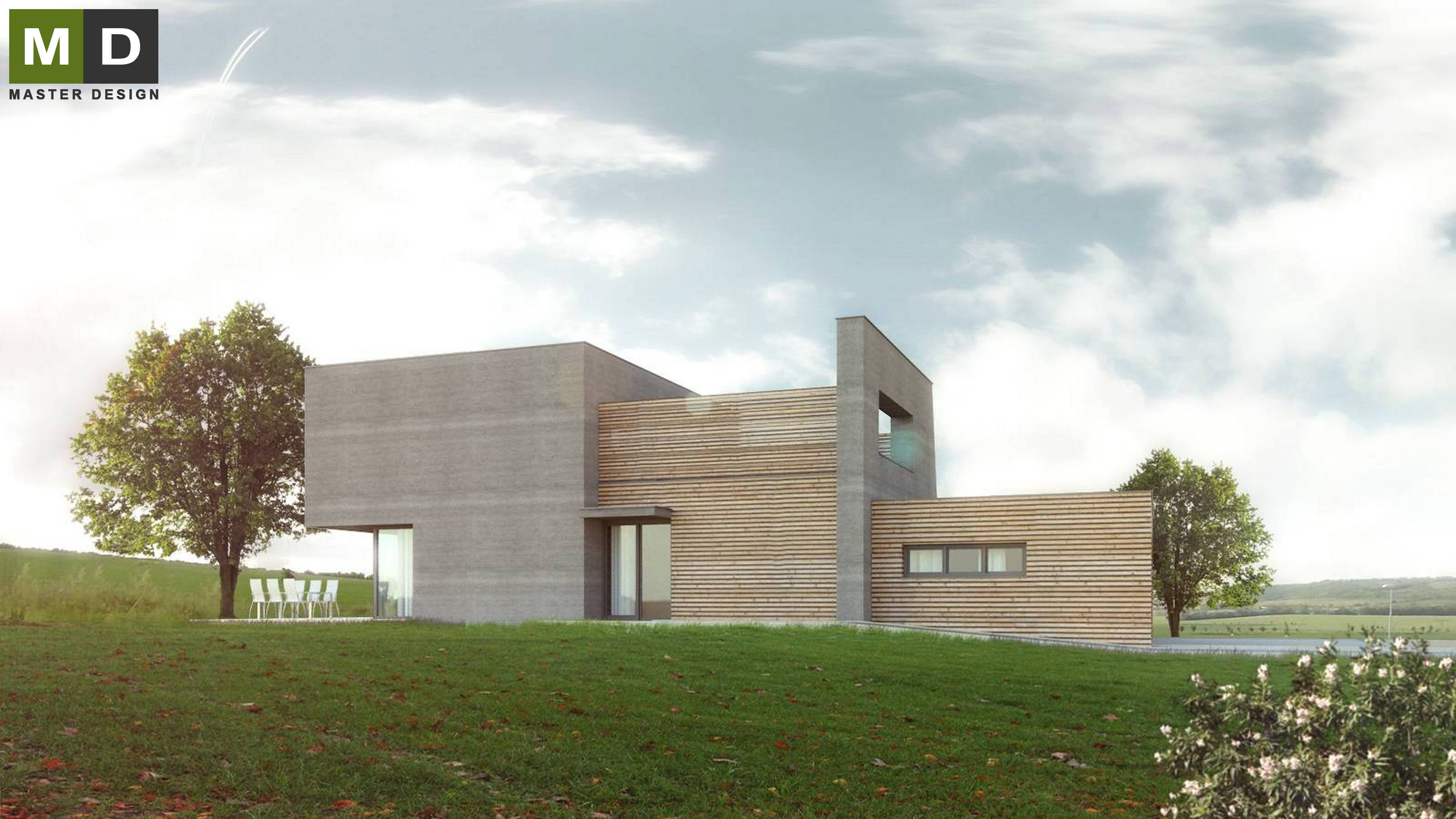 Luxury two-storey passive house with garageHustopeče u Mikulova - visualisation2 Luxury two-storey passive house with garageHustopeče u Mikulova - visualisation2