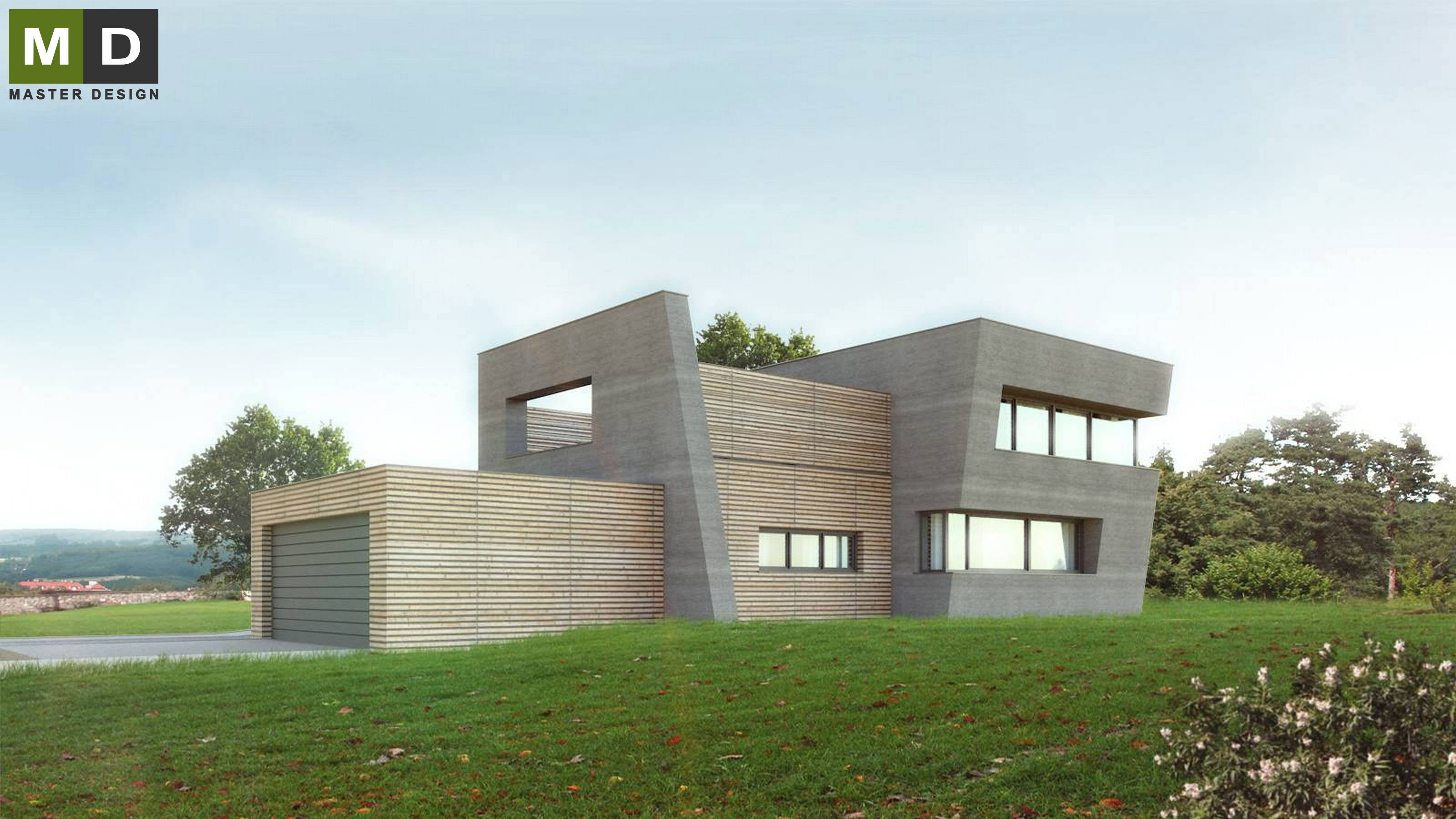 Luxury two-storey passive house with garageHustopeče u Mikulova - visualisation3 Luxury two-storey passive house with garageHustopeče u Mikulova - visualisation3