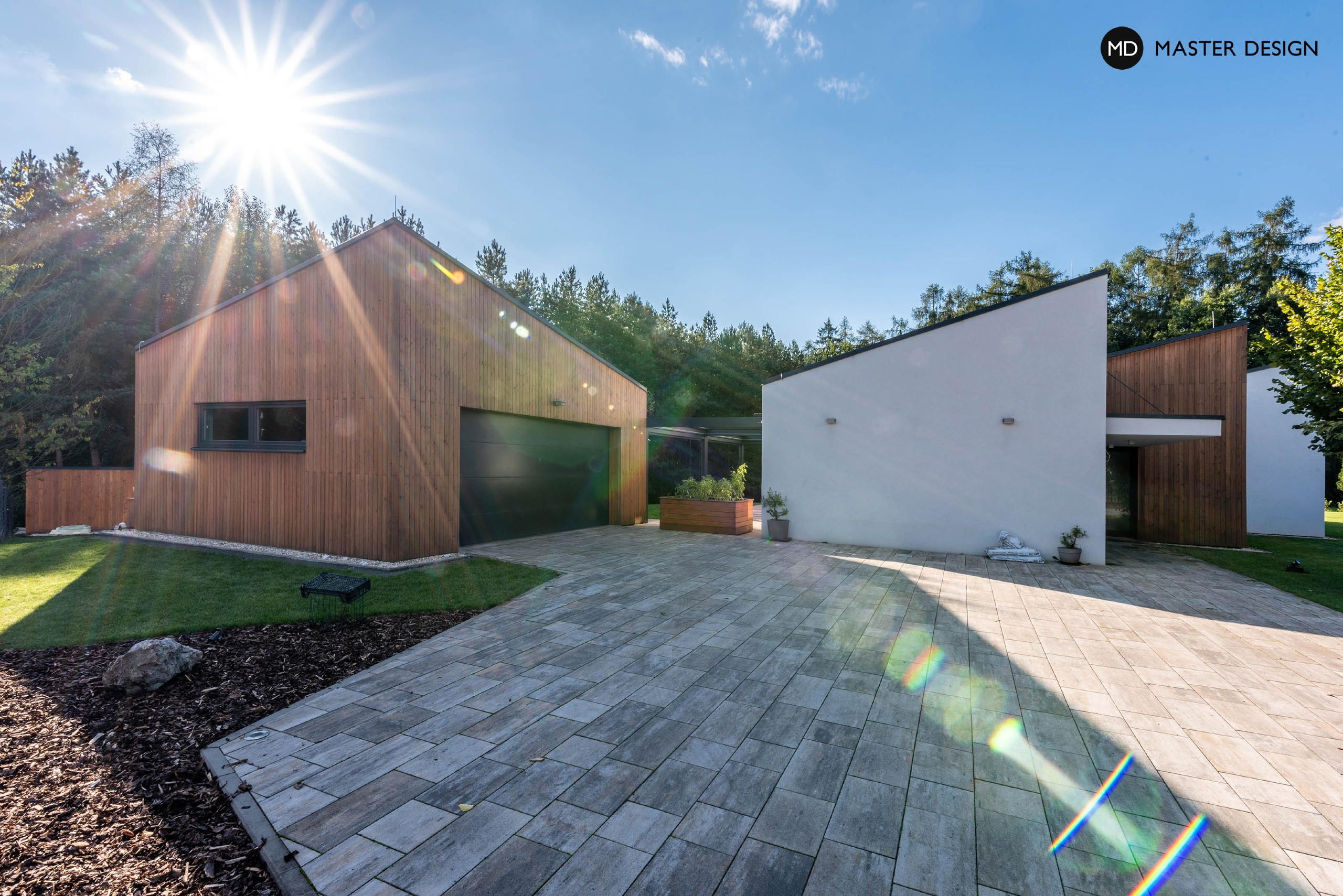 Bungalow by Forest with Wooden Cladding of the FacadesKrmelín - visualisation5 Bungalow by Forest with Wooden Cladding of the FacadesKrmelín - visualisation5