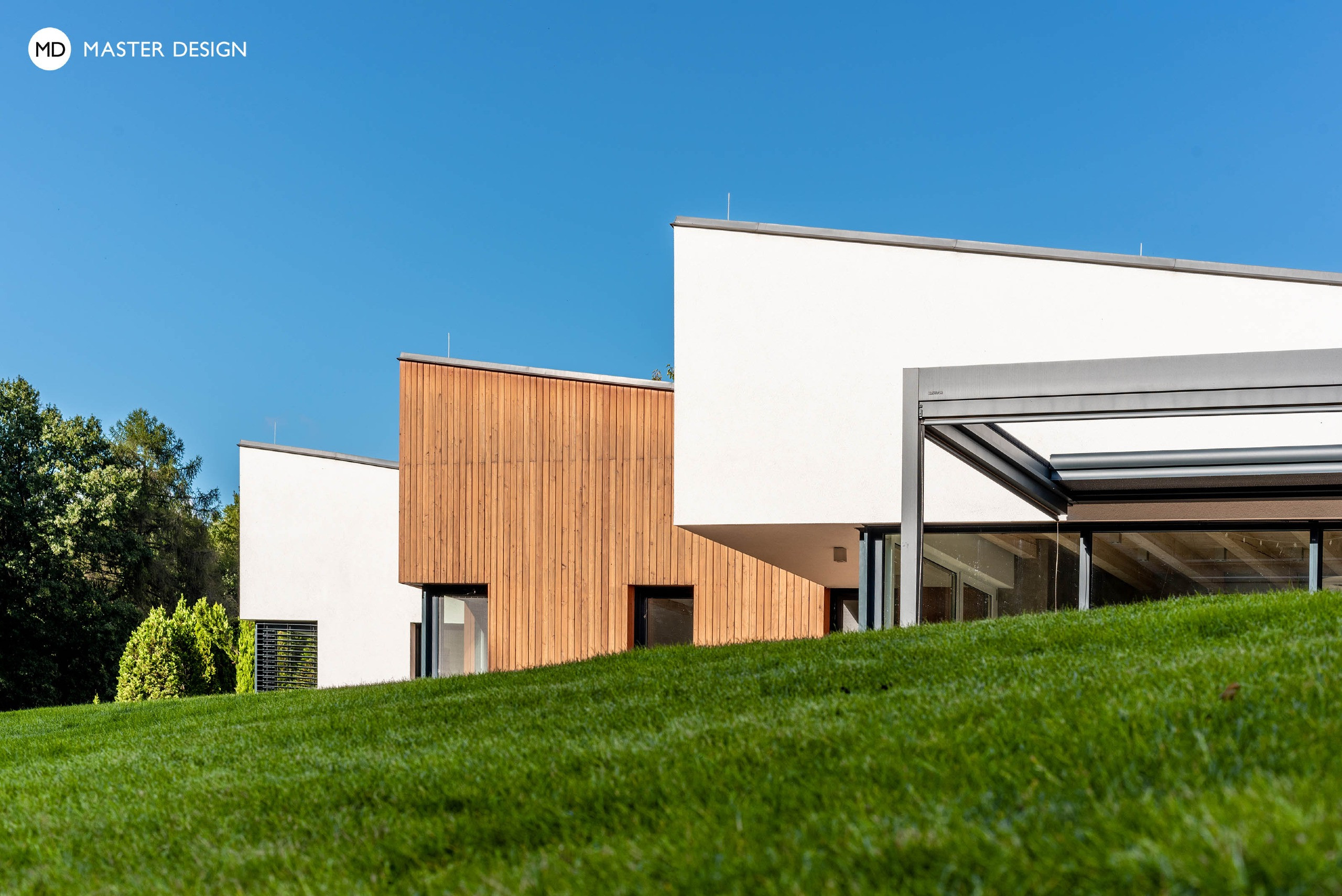 Bungalow by Forest with Wooden Cladding of the FacadesKrmelín - visualisation6 Bungalow by Forest with Wooden Cladding of the FacadesKrmelín - visualisation6