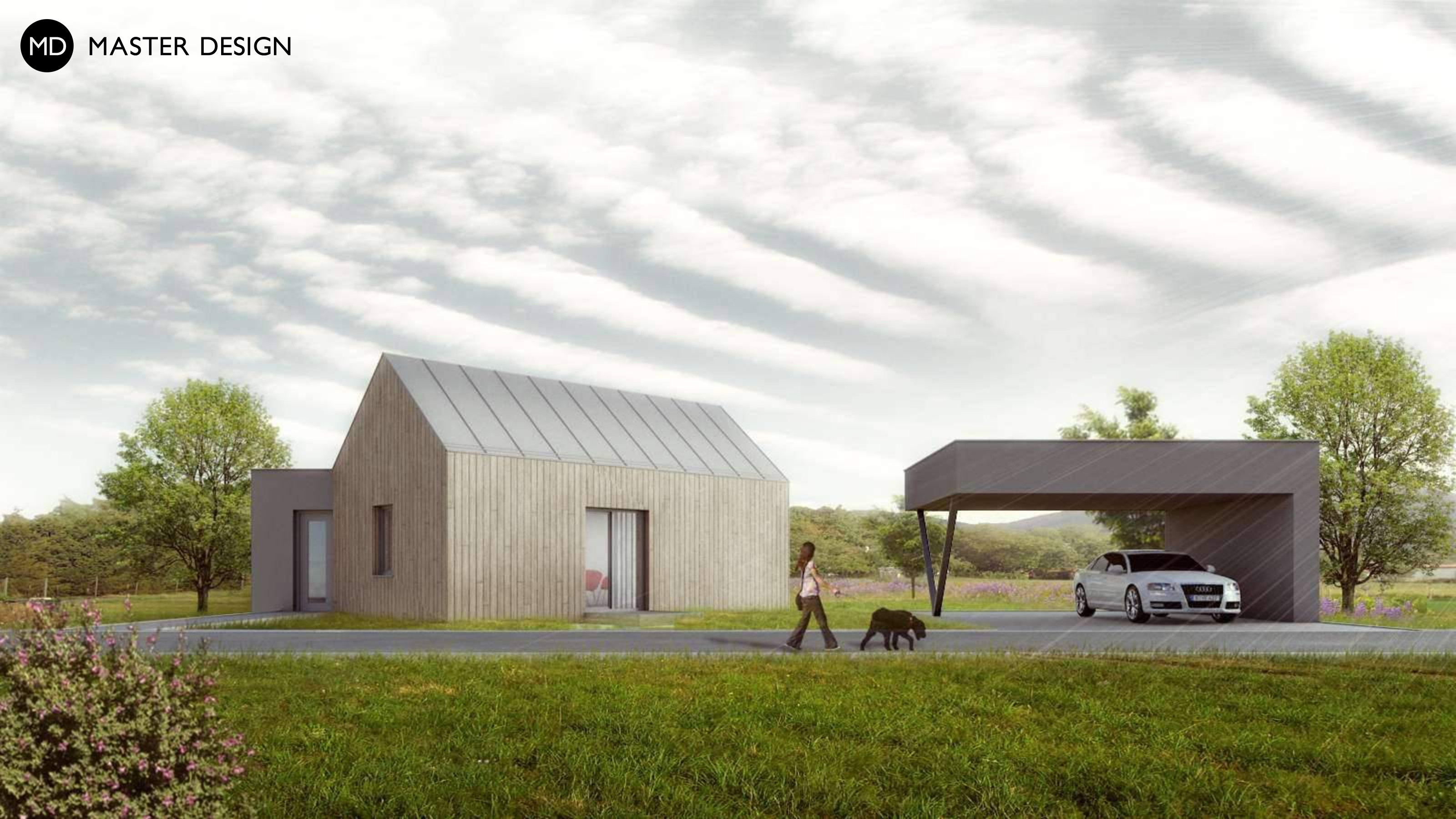 Bungalov do L s dřevěným obklademTrojanovice u Radhoště - vizualizace2 Bungalov do L s dřevěným obklademTrojanovice u Radhoště - vizualizace2