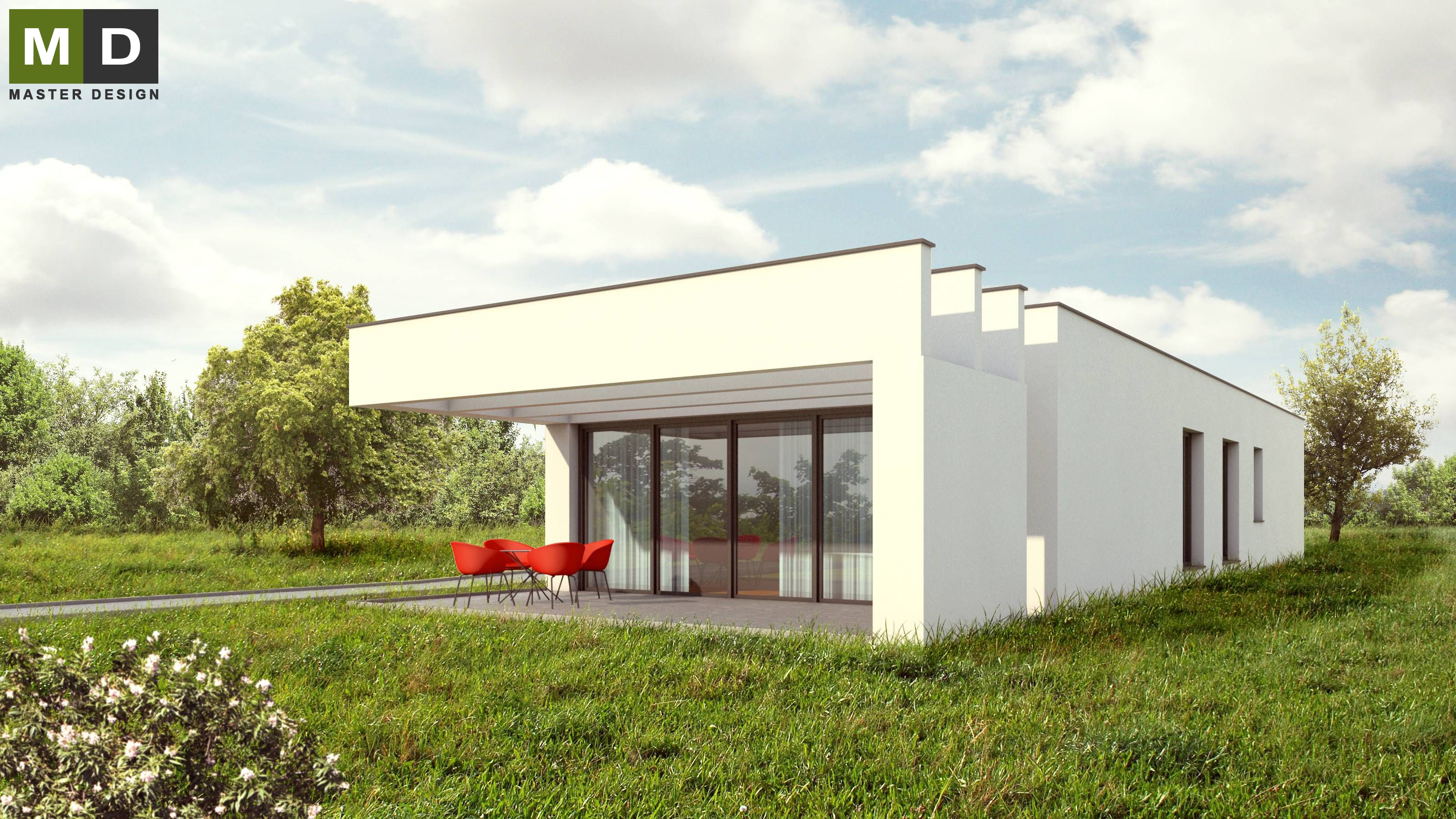Vizualizace 3 - Malý nízkoenergetický bungalov - Odolená Voda Vizualizace 3 - Malý nízkoenergetický bungalov - Odolená Voda