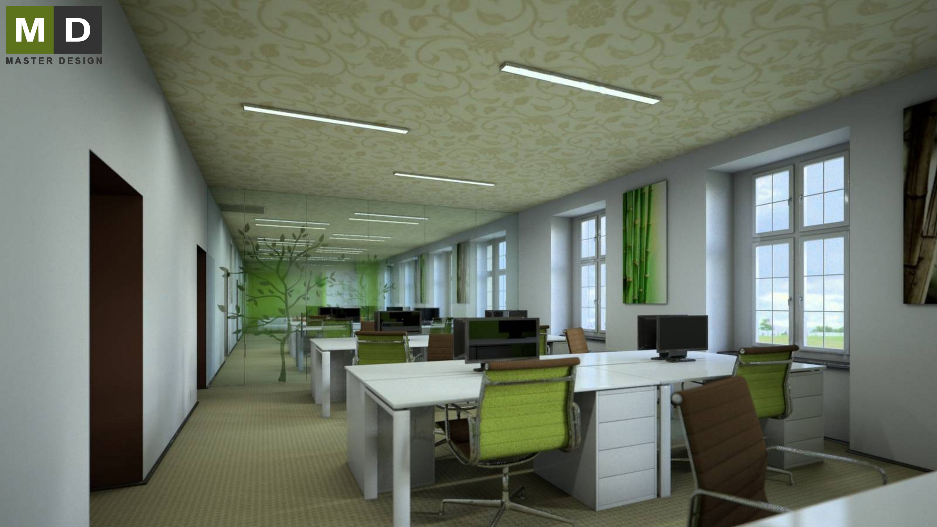 Vizualizace 2 - Interiéry administrativní budovy - Praha Vizualizace 2 - Interiéry administrativní budovy - Praha