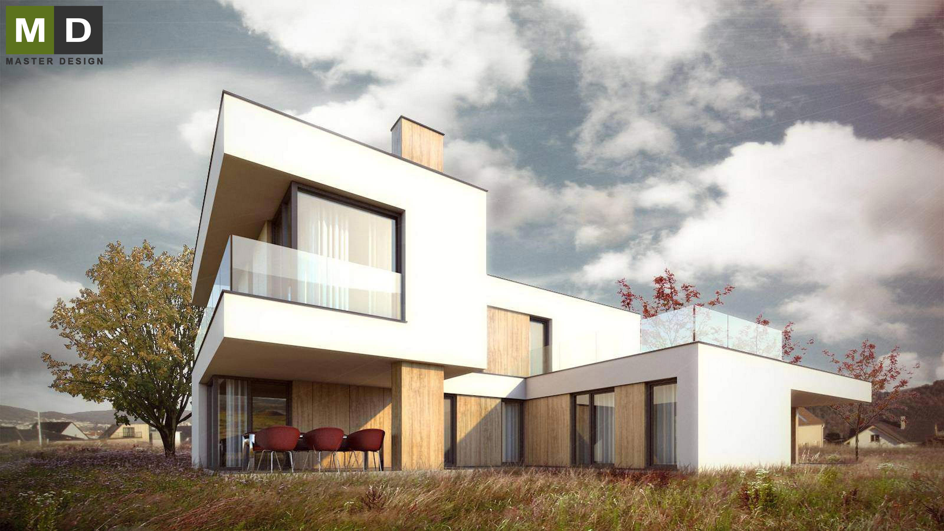 Vizualizace 1 - Nízkoenergetický dům s krytým parkovacím stáním - Levín u Berouna Vizualizace 1 - Nízkoenergetický dům s krytým parkovacím stáním - Levín u Berouna