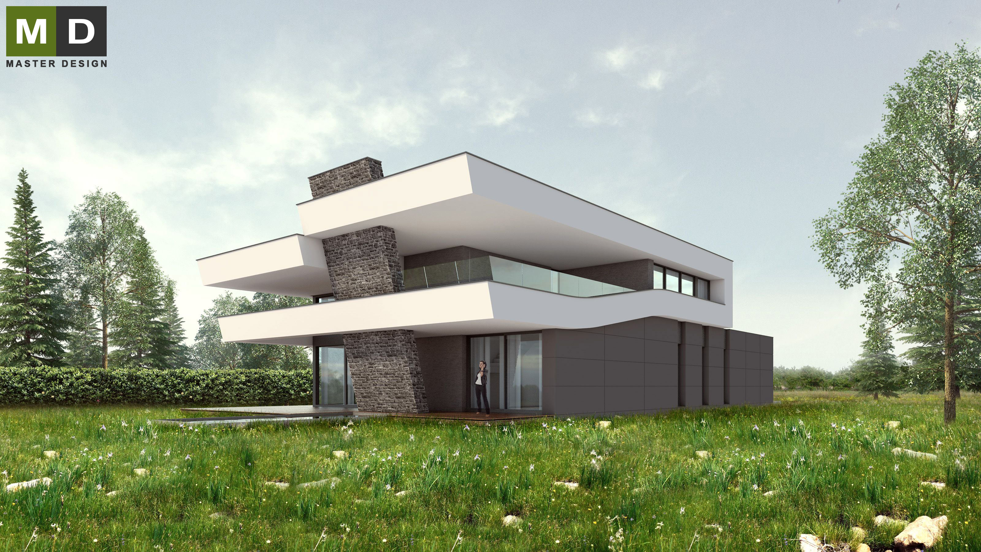 Vizualizace 1 - Luxusní dvoupodlažní dům s designovou stavební konstrukcí - Malé Kyšice Vizualizace 1 - Luxusní dvoupodlažní dům s designovou stavební konstrukcí - Malé Kyšice