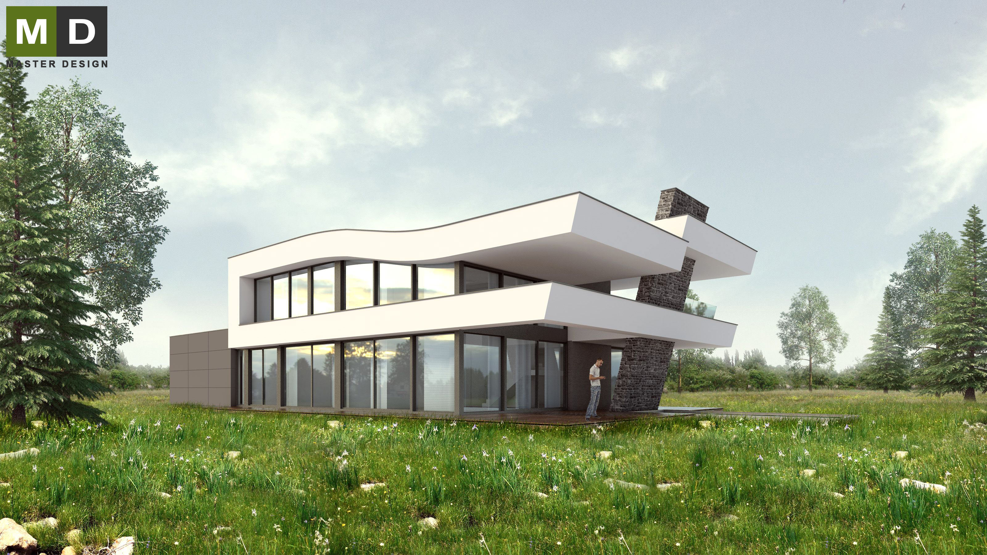 Vizualizace 3 - Luxusní dvoupodlažní dům s designovou stavební konstrukcí - Malé Kyšice Vizualizace 3 - Luxusní dvoupodlažní dům s designovou stavební konstrukcí - Malé Kyšice