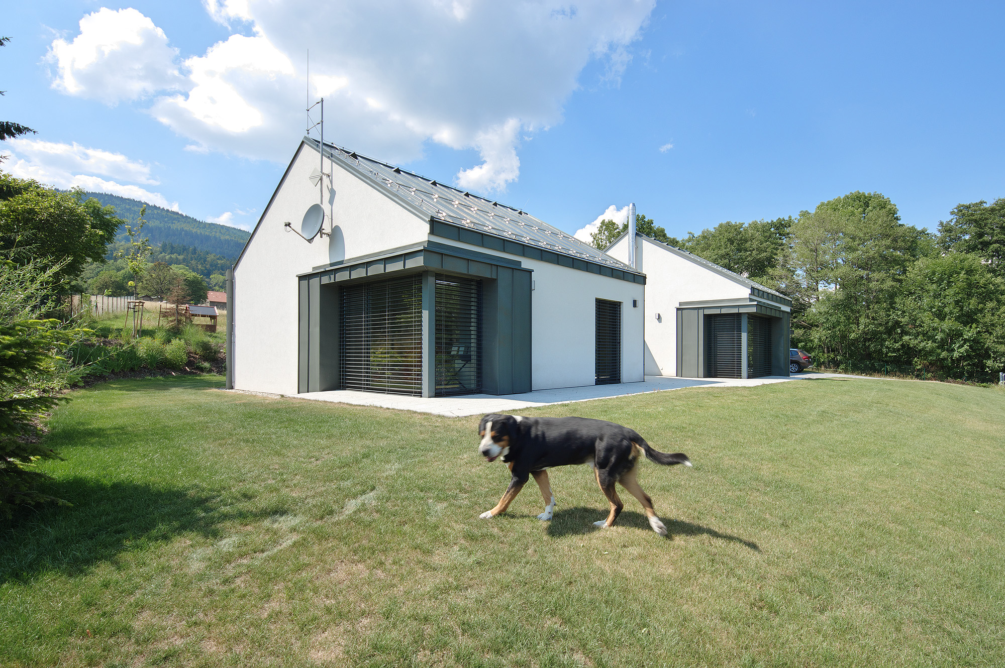 Vizualizace 1 - Realizace - Moderní bungalov v horách Pstruží