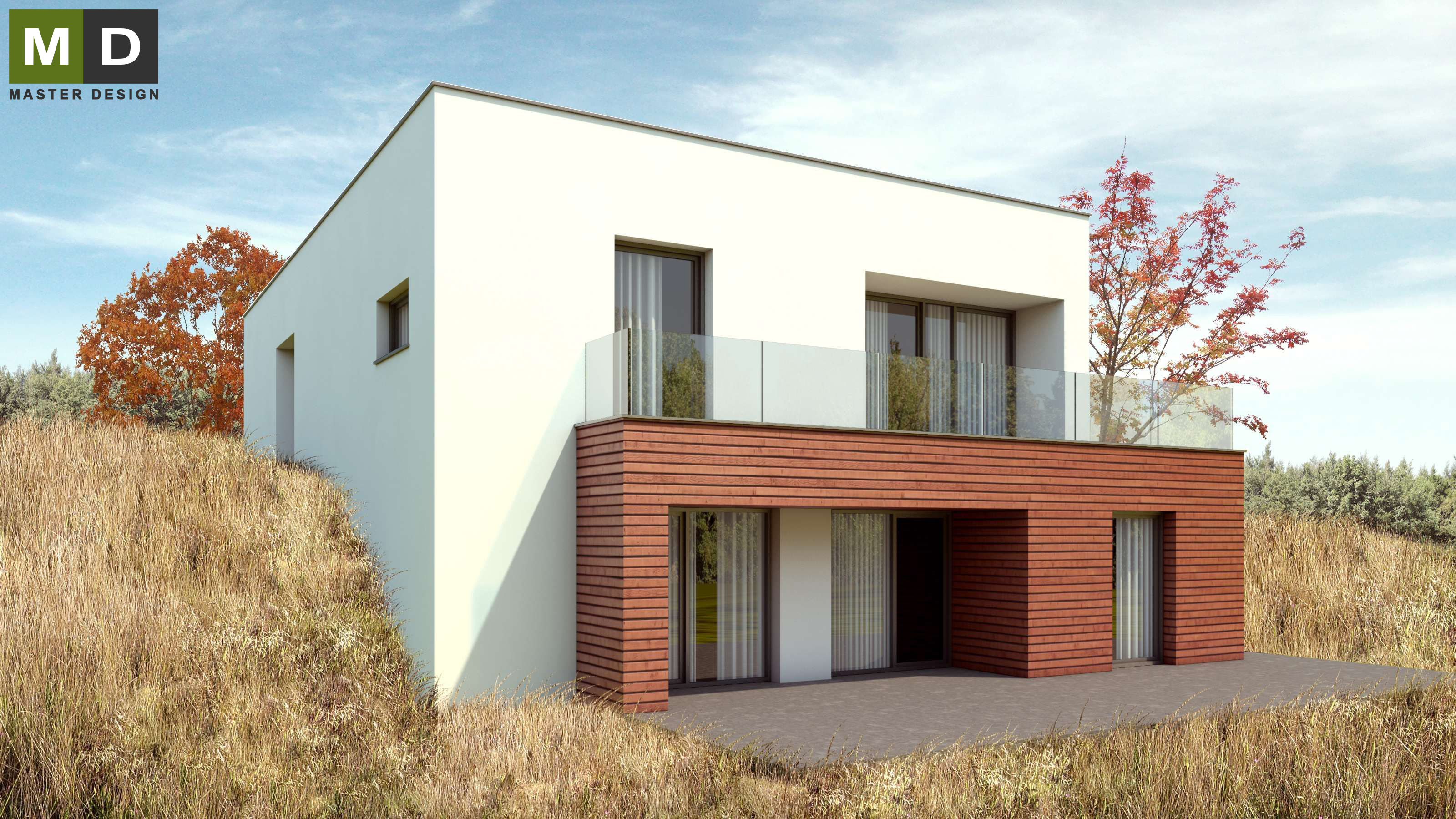 Vizualizace 3 - Malý ekonomický dům ve svahu s obrácenými patry - Beroun Vizualizace 3 - Malý ekonomický dům ve svahu s obrácenými patry - Beroun